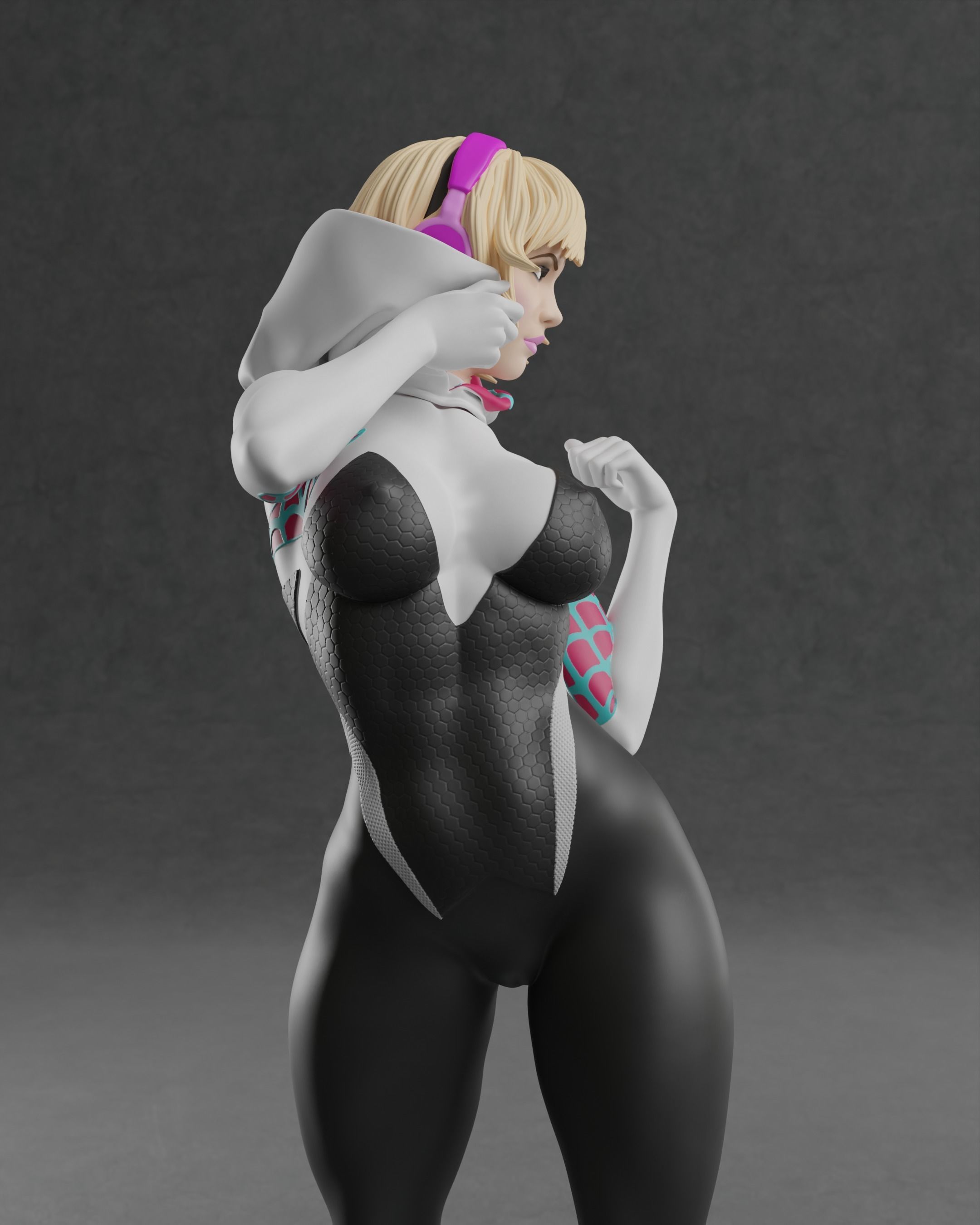 Spider Gwen 3D print model_7