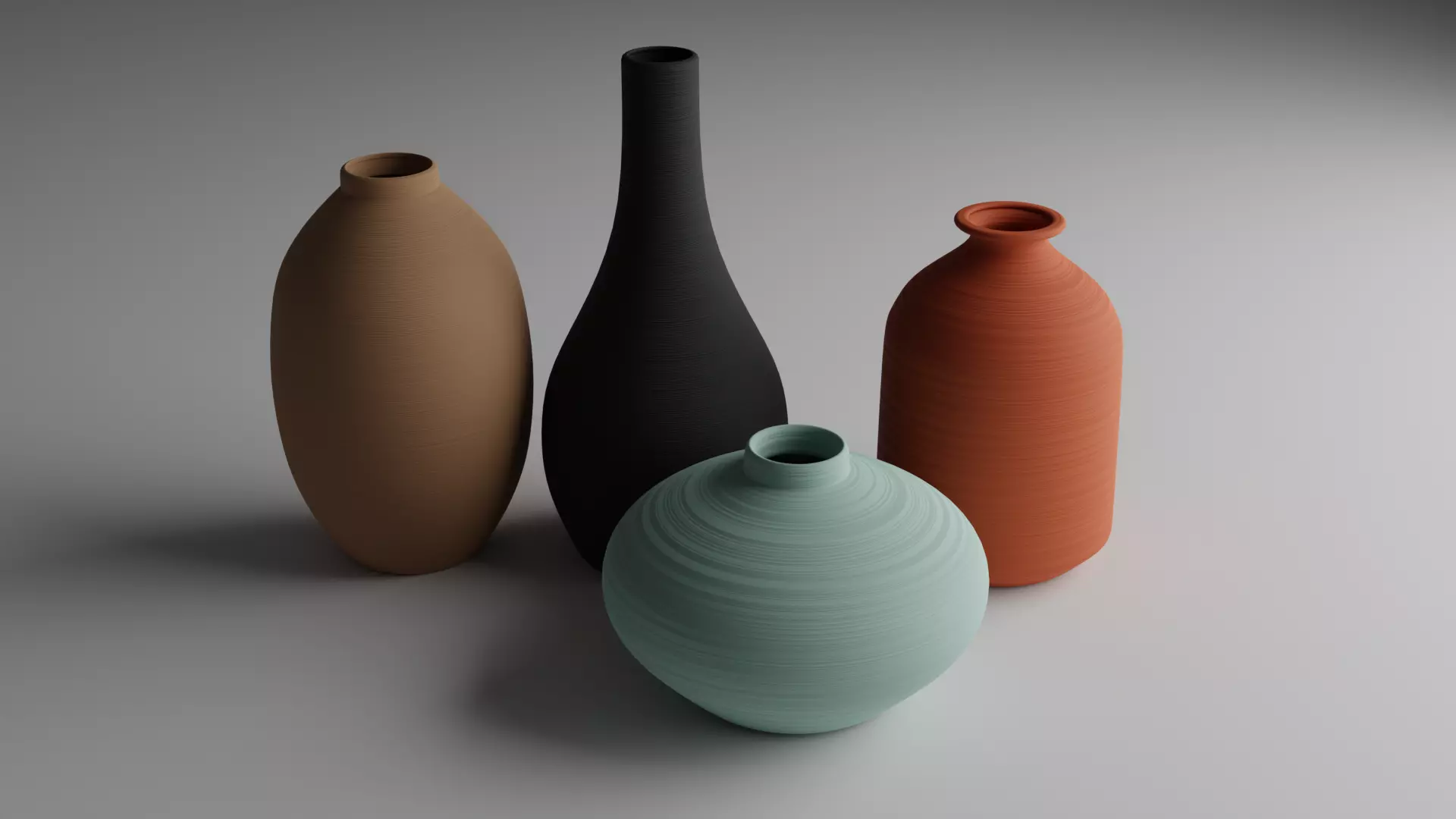Vases Low-poly 3D model_0