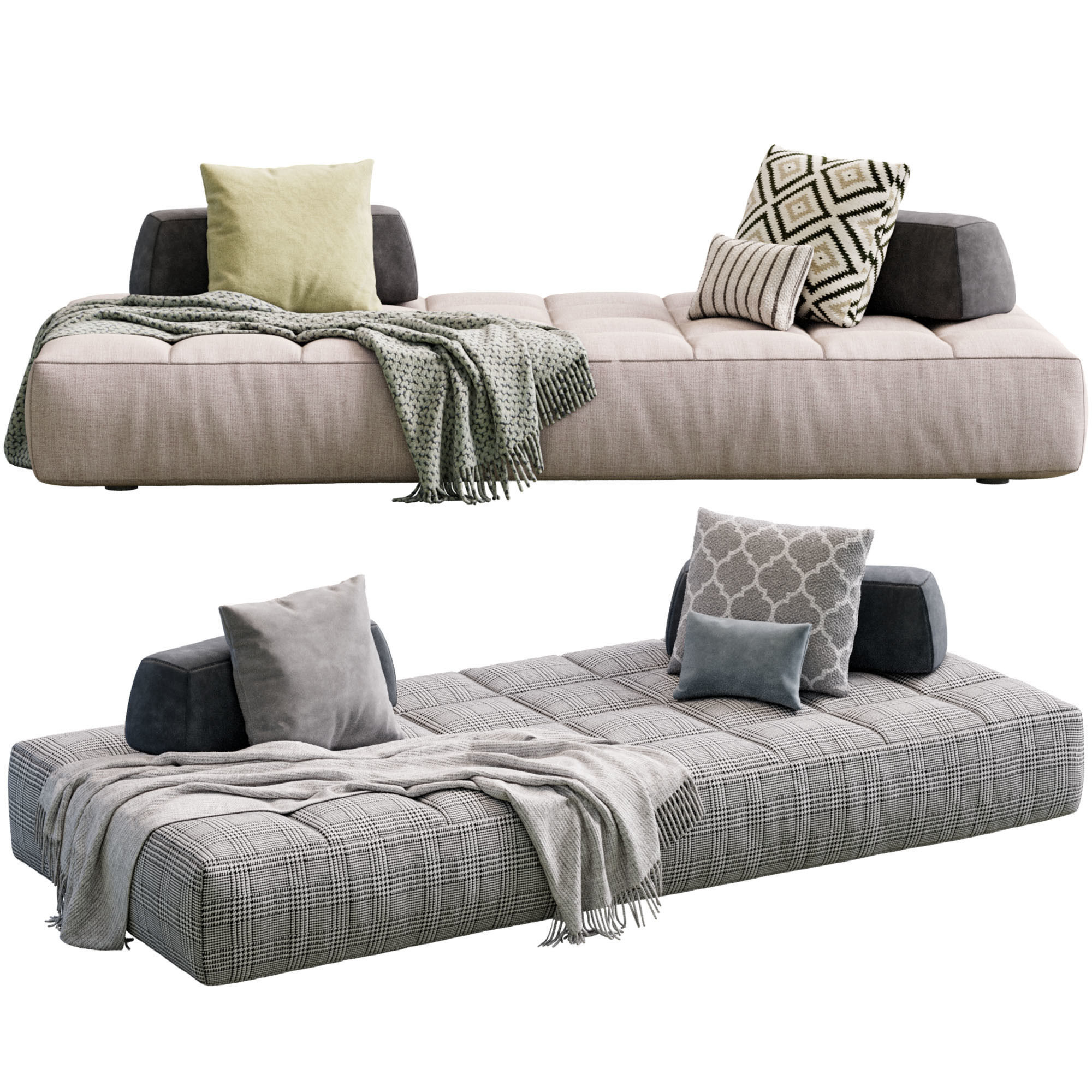 Softbench By  Flou 3D model_5