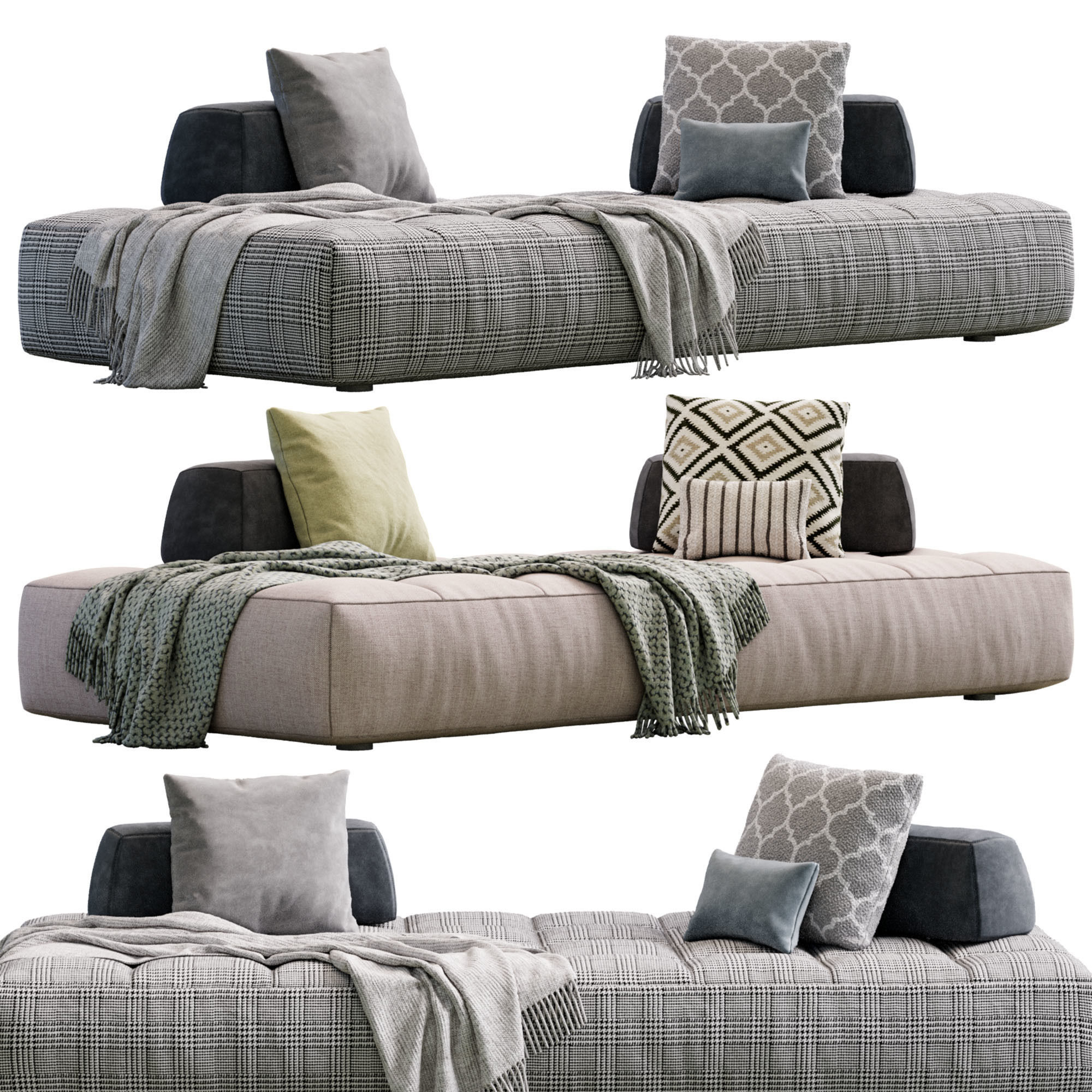 Softbench By  Flou 3D model_6