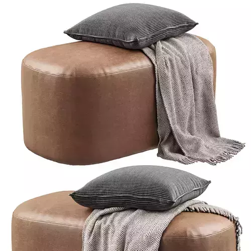 Jysk  OREBO leather pouf