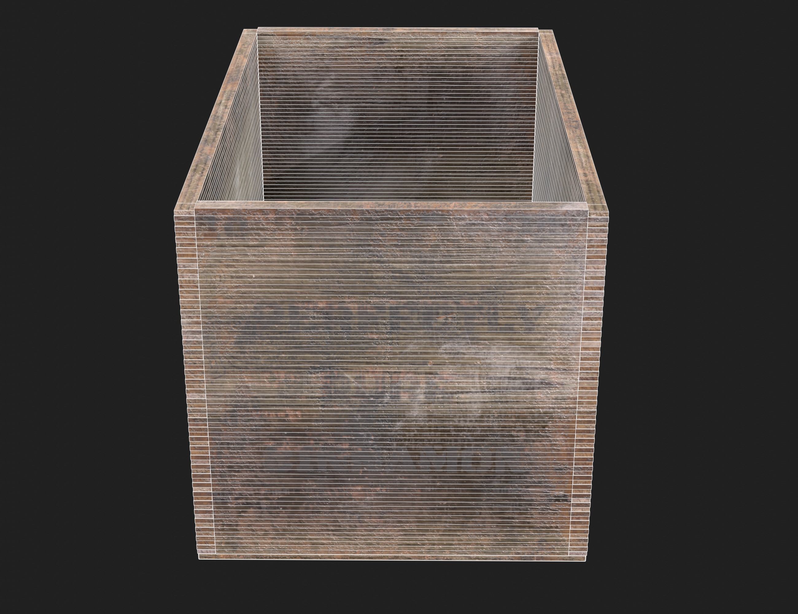 Wooden Cinnamon box Low-poly 3D model_8