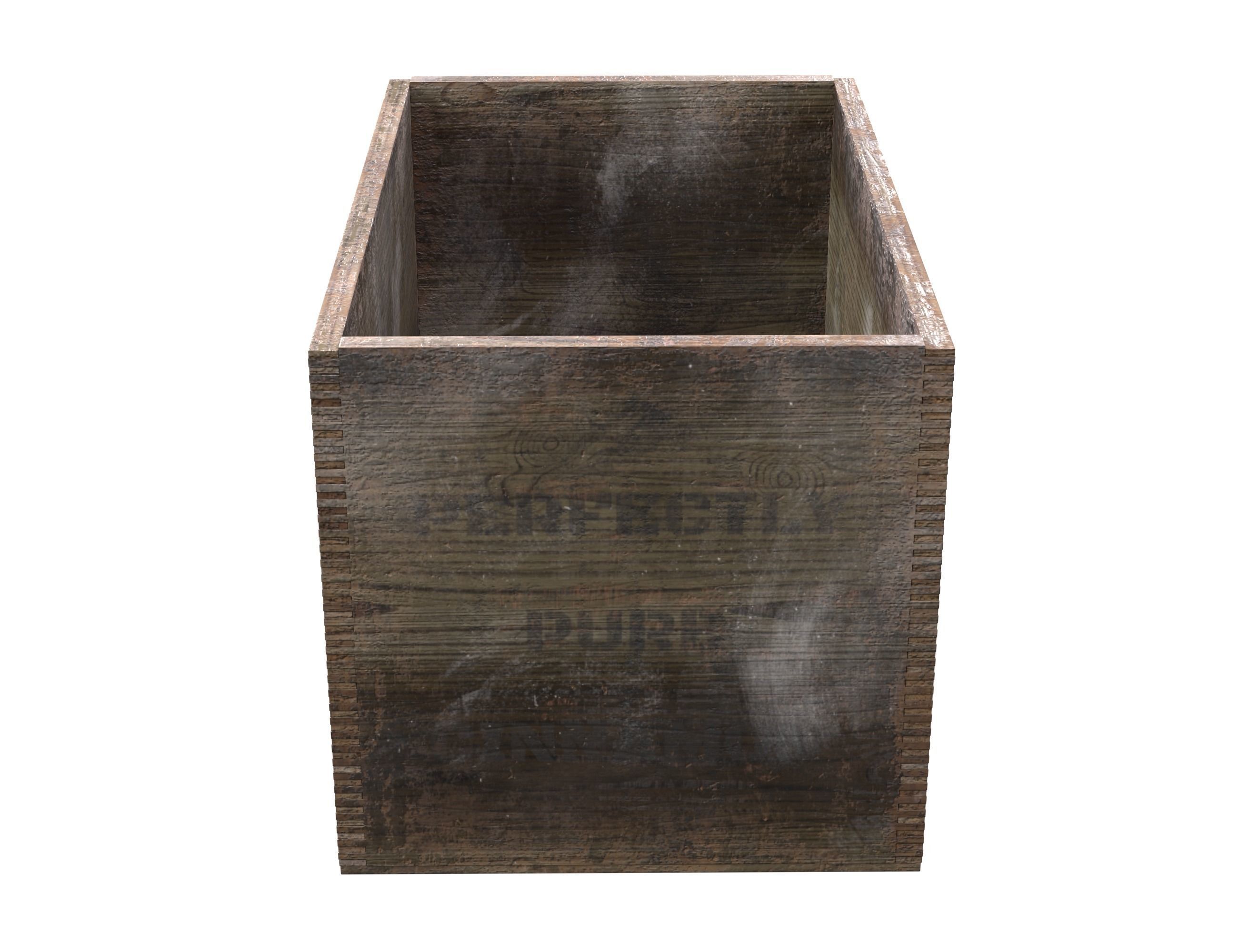 Wooden Cinnamon box Low-poly 3D model_2