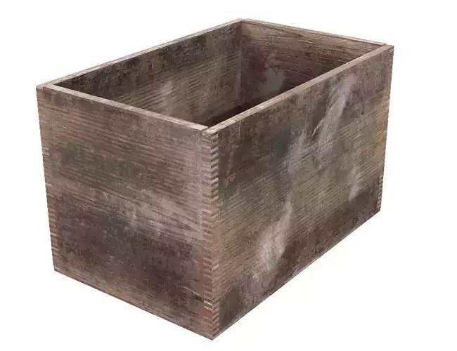 Wooden Cinnamon box Low-poly 3D model