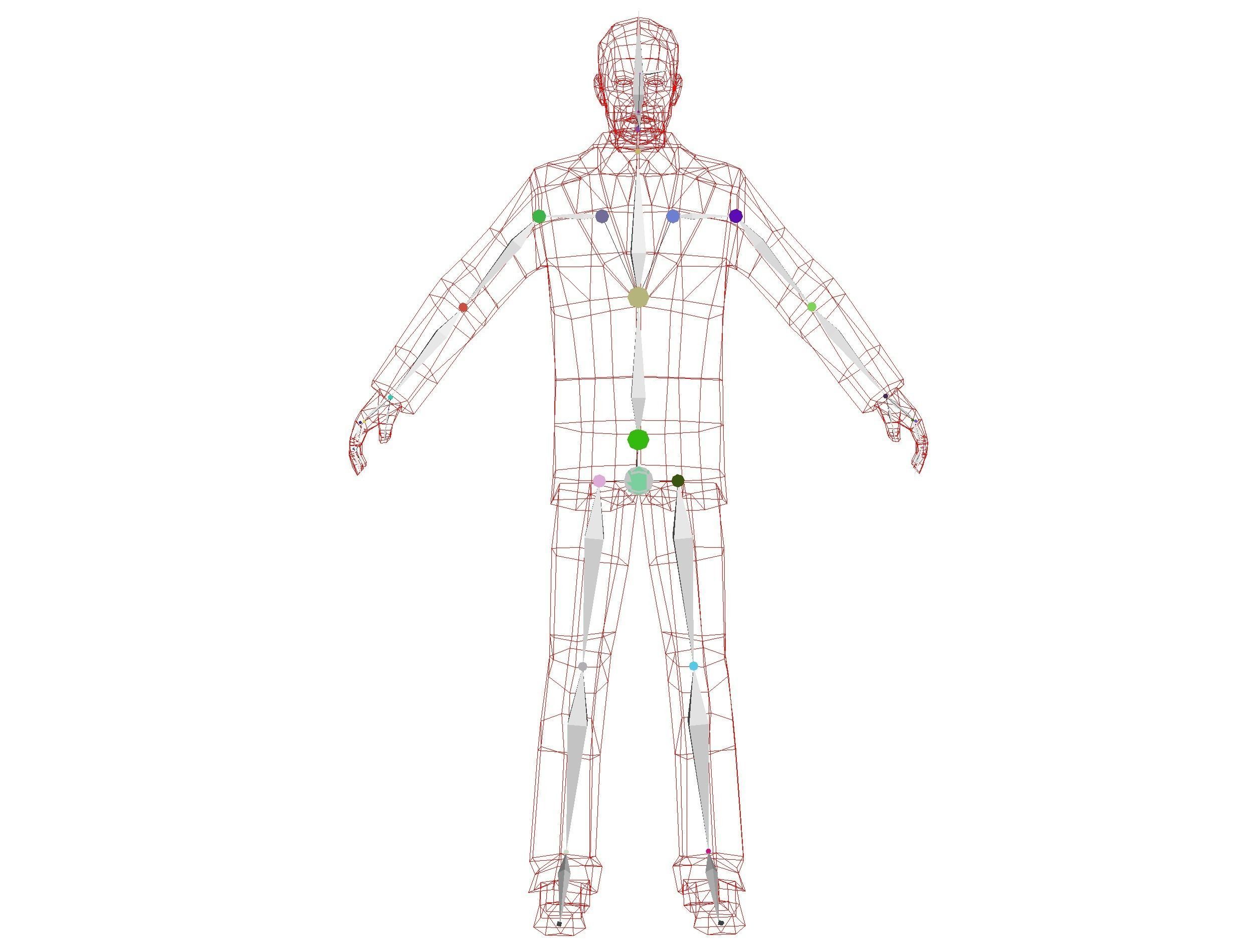 Agent Man Black Suit Low-poly 3D model_14