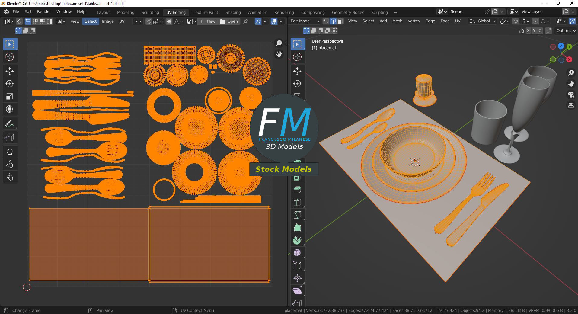 Tableware set 1 3D model_10