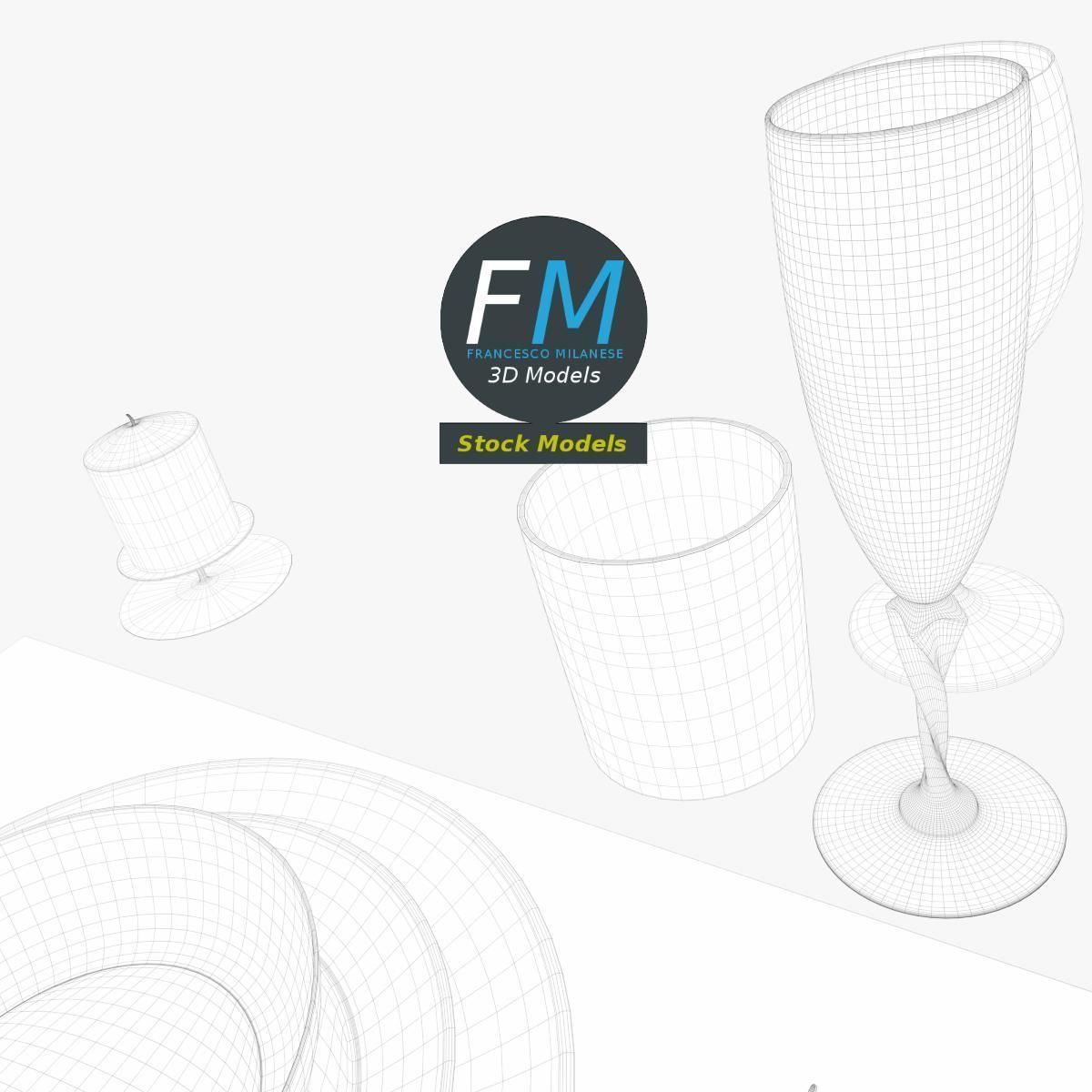 Tableware set 1 3D model_8