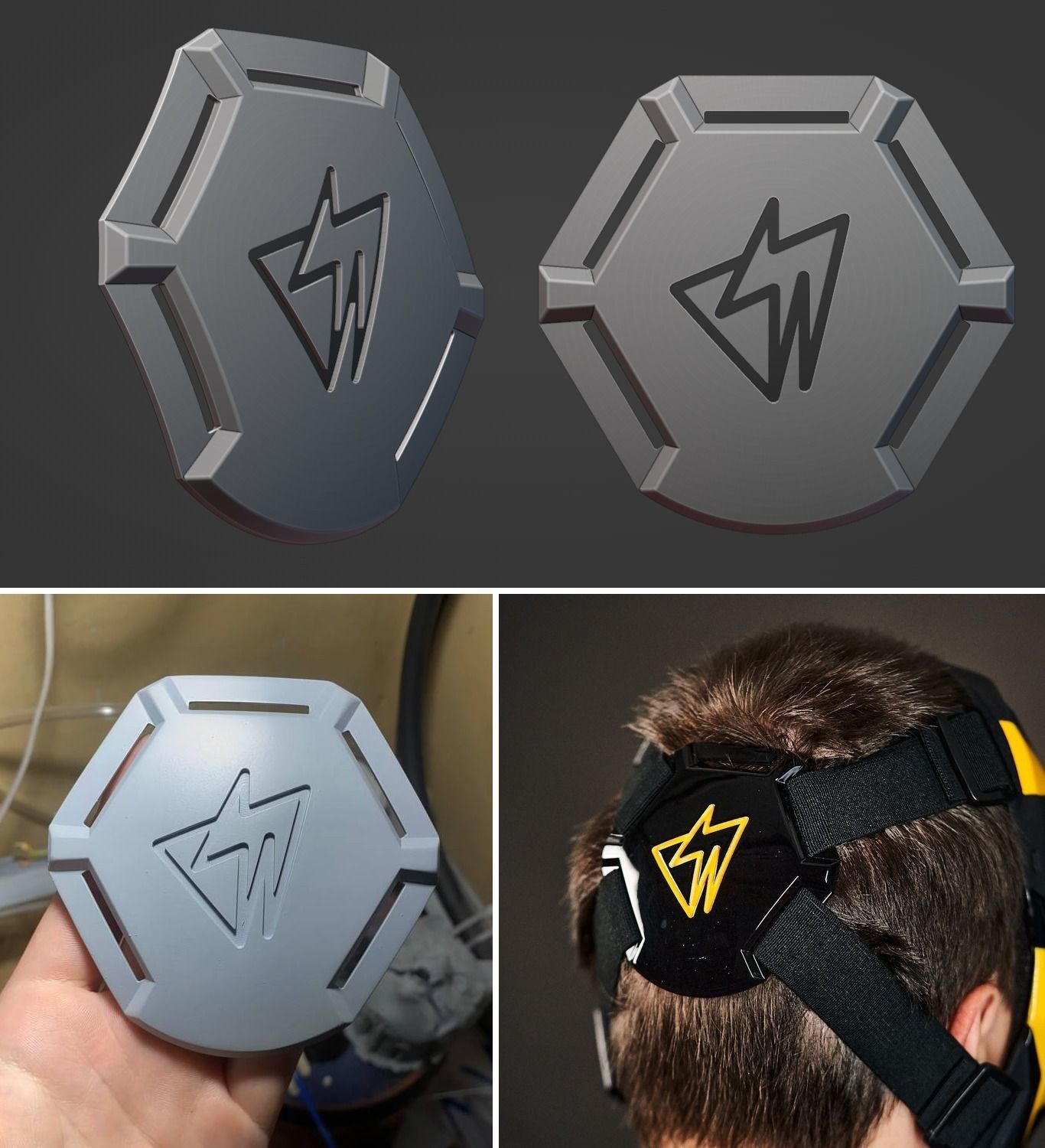 Back plate for masks - digital stl file for 3D-printing 3D print model_7