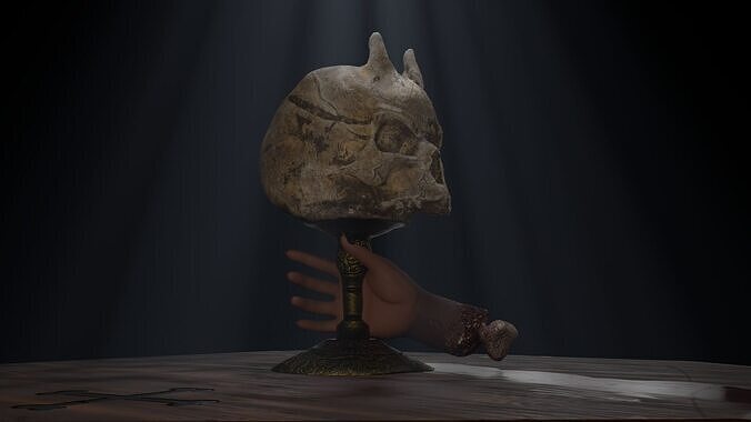 Skull Cup Low-poly 3D model