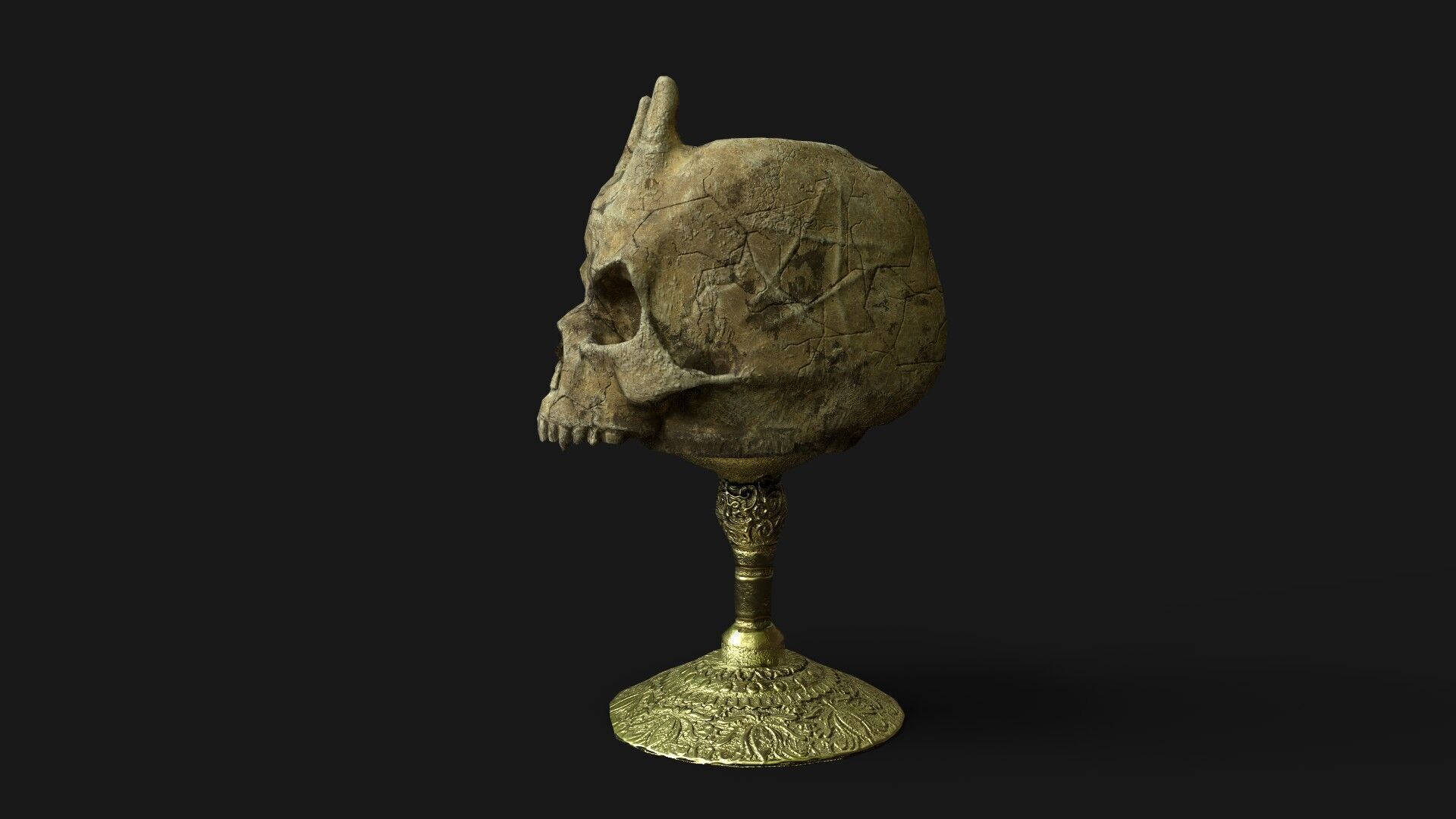 Skull Cup Low-poly 3D model_3