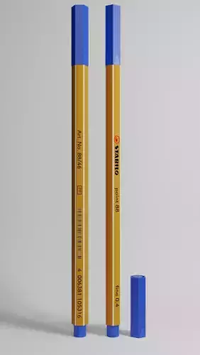 Stabilo Fineliner Pen 3D mode 3D model