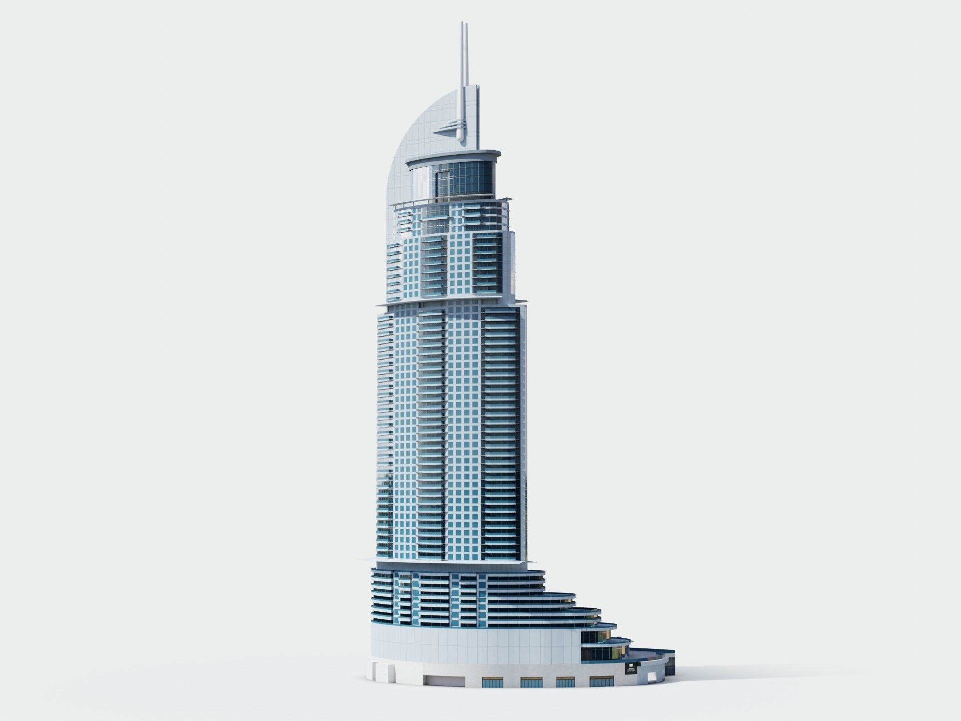The Address Downtown hotel - Dubai 3D model_4