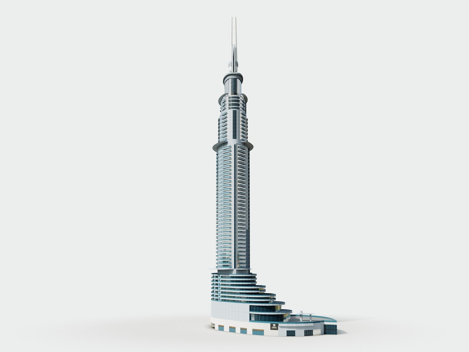 The Address Downtown hotel - Dubai 3D model_5