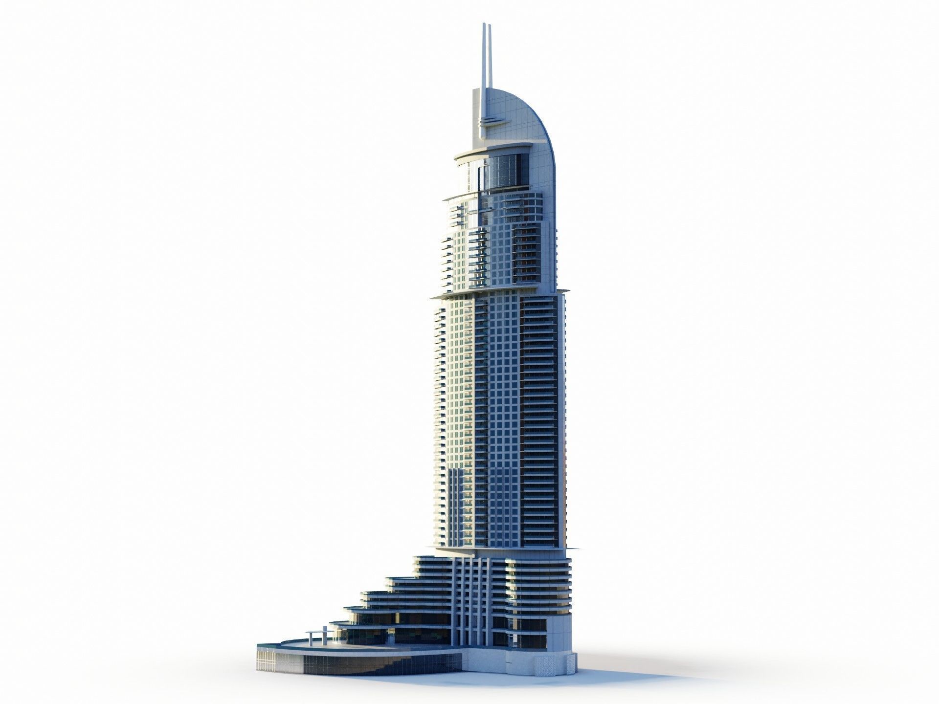 The Address Downtown hotel - Dubai 3D model_9