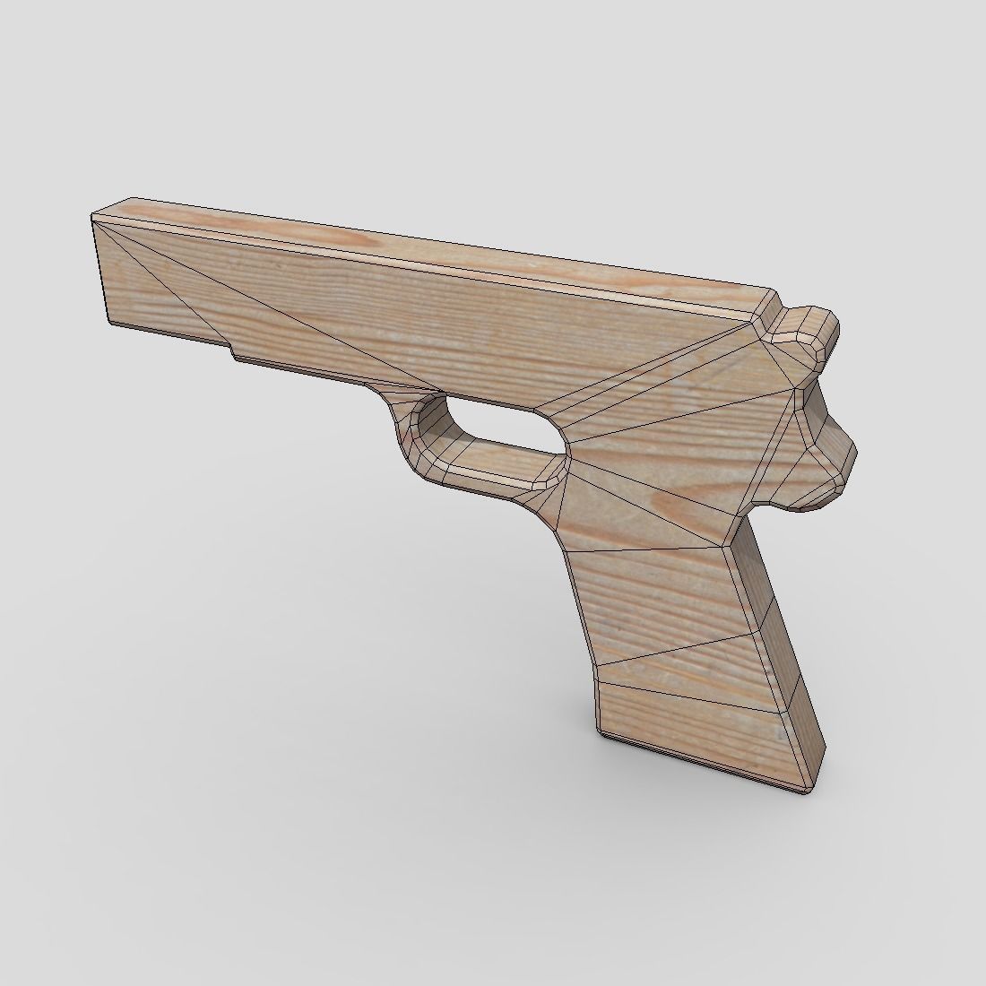 3D model Wooden Toy Gun 2 VR / AR / low-poly | CGTrader