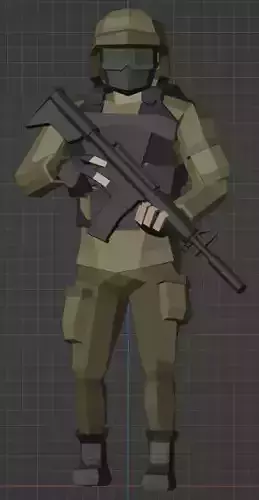 Low Poly Soldier