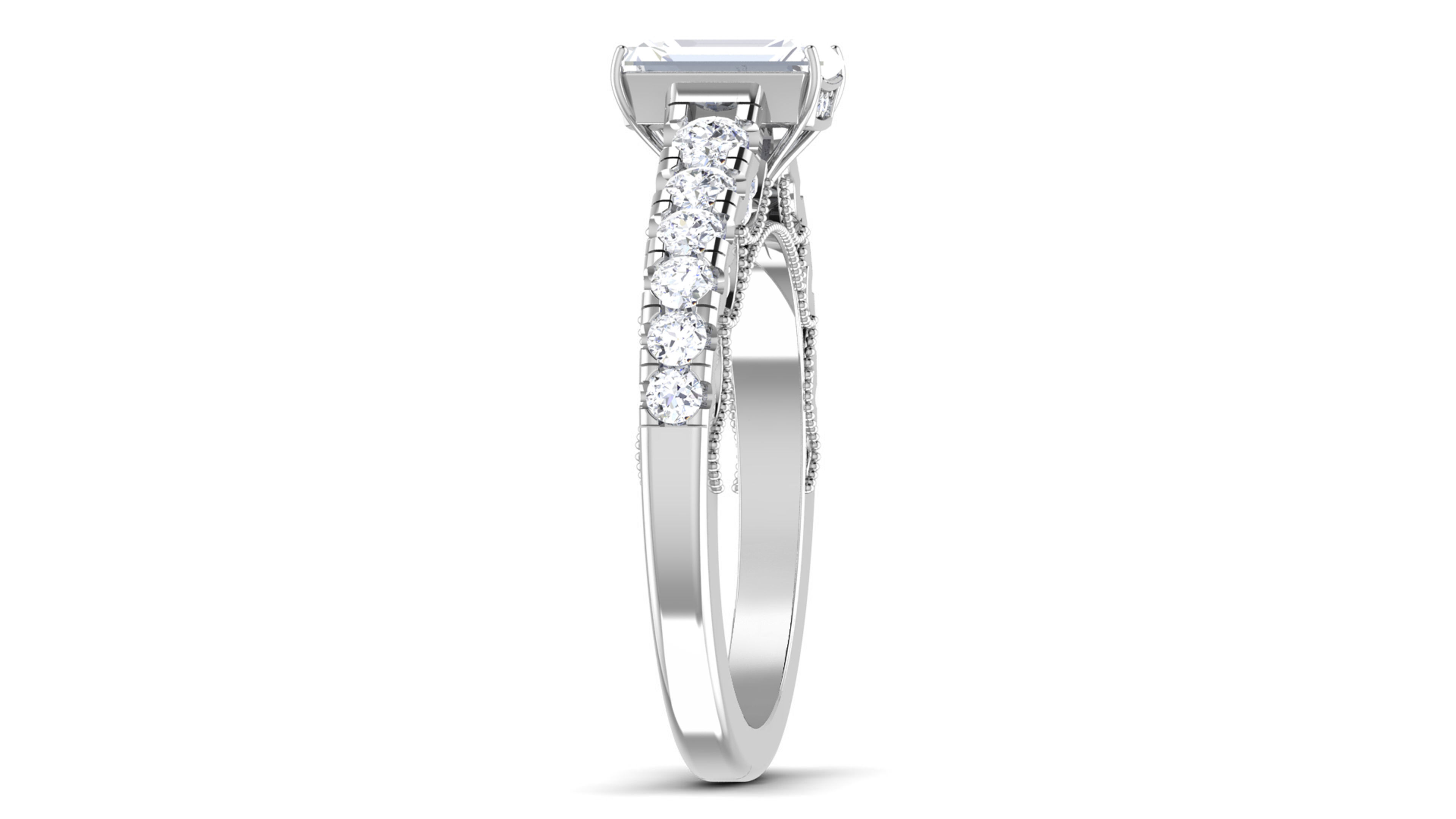 Women Solitaire Ring 3dm render details 3D print model_6
