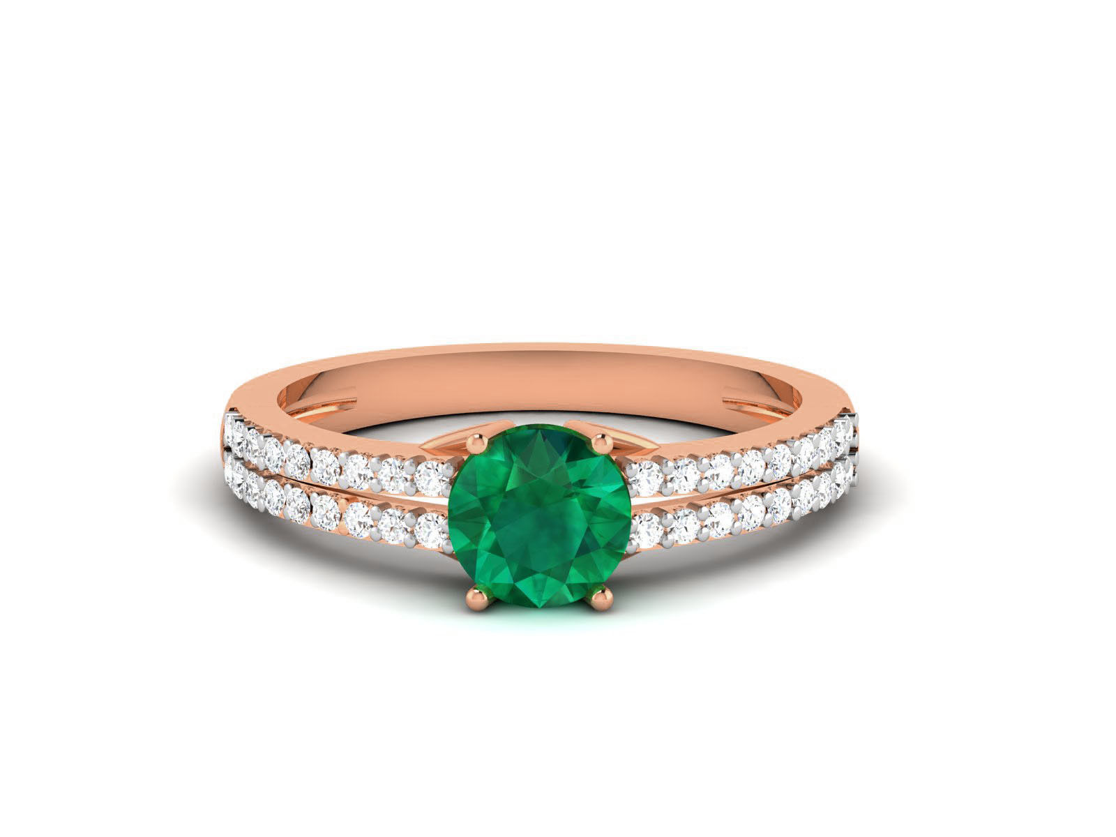 Women Solitaire Ring 3dm render details 3D print model_16