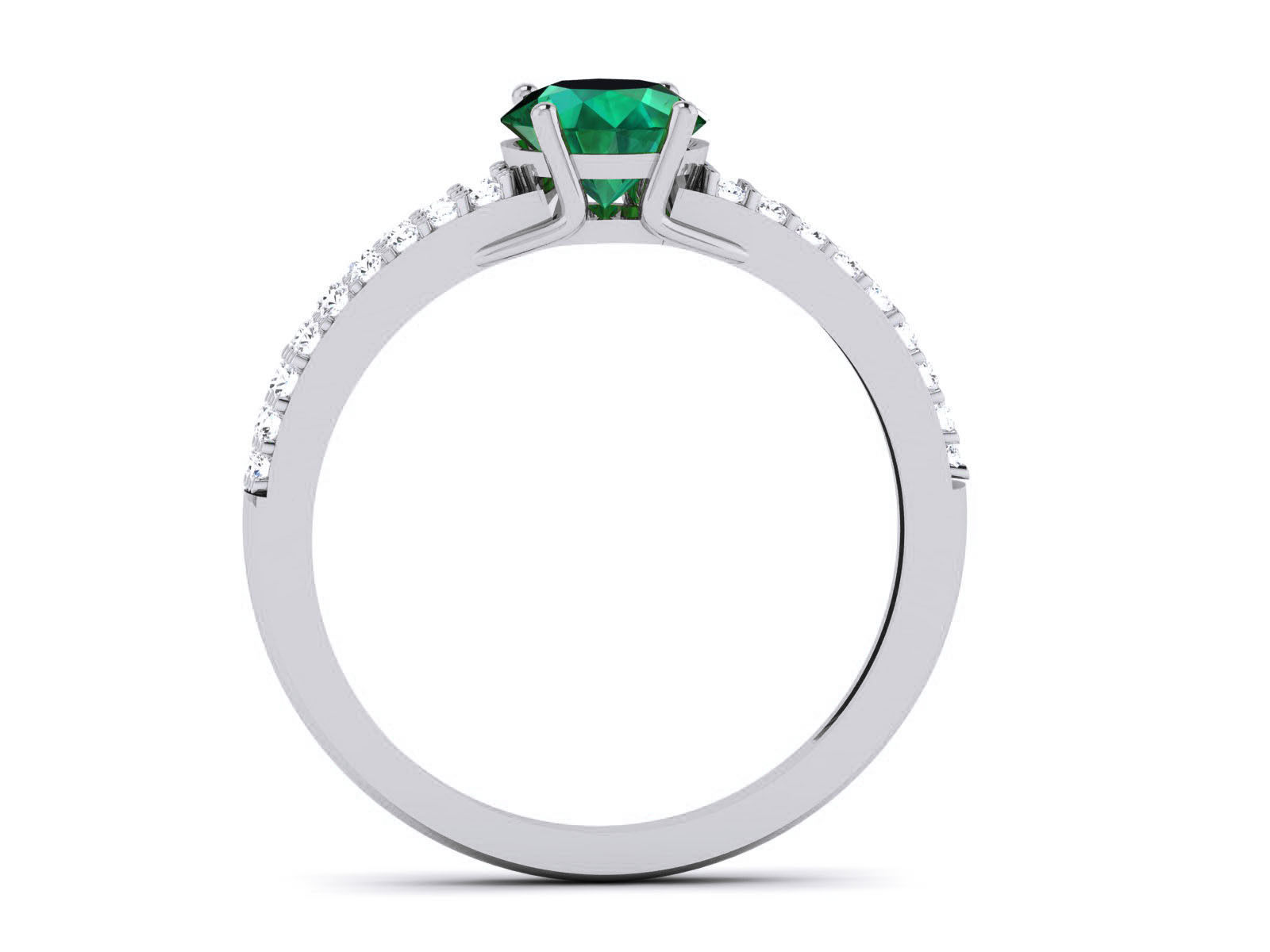 Women Solitaire Ring 3dm render details 3D print model_9