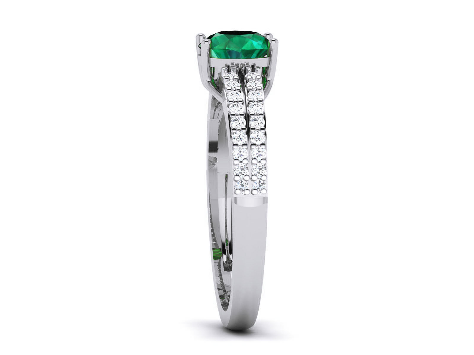 Women Solitaire Ring 3dm render details 3D print model_12