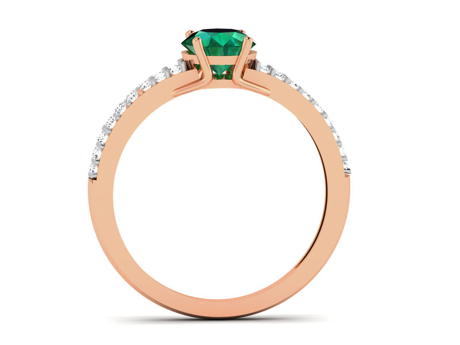 Women Solitaire Ring 3dm render details 3D print model_10