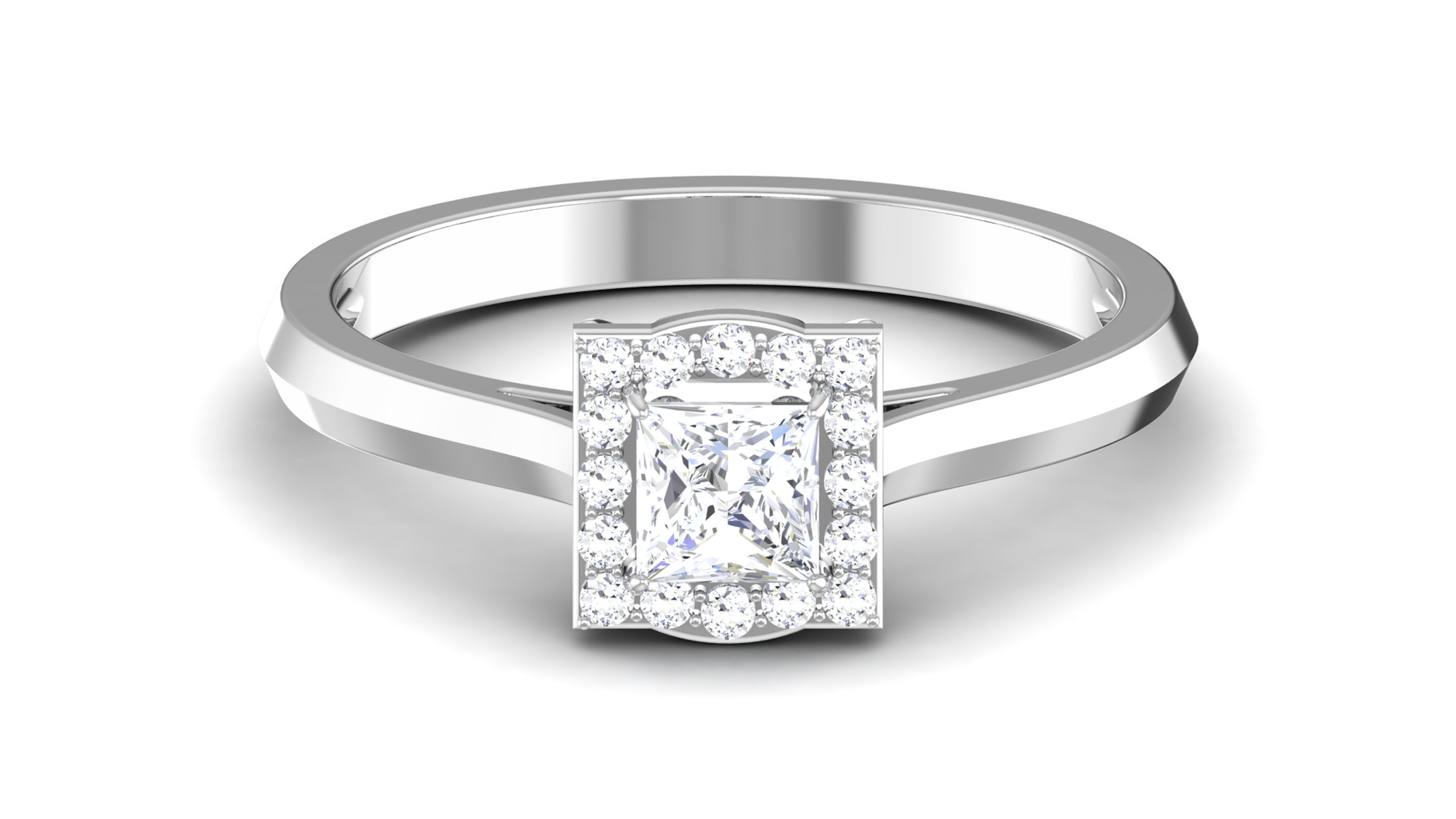 Women Solitaire Ring 3dm render details 3D print model_7