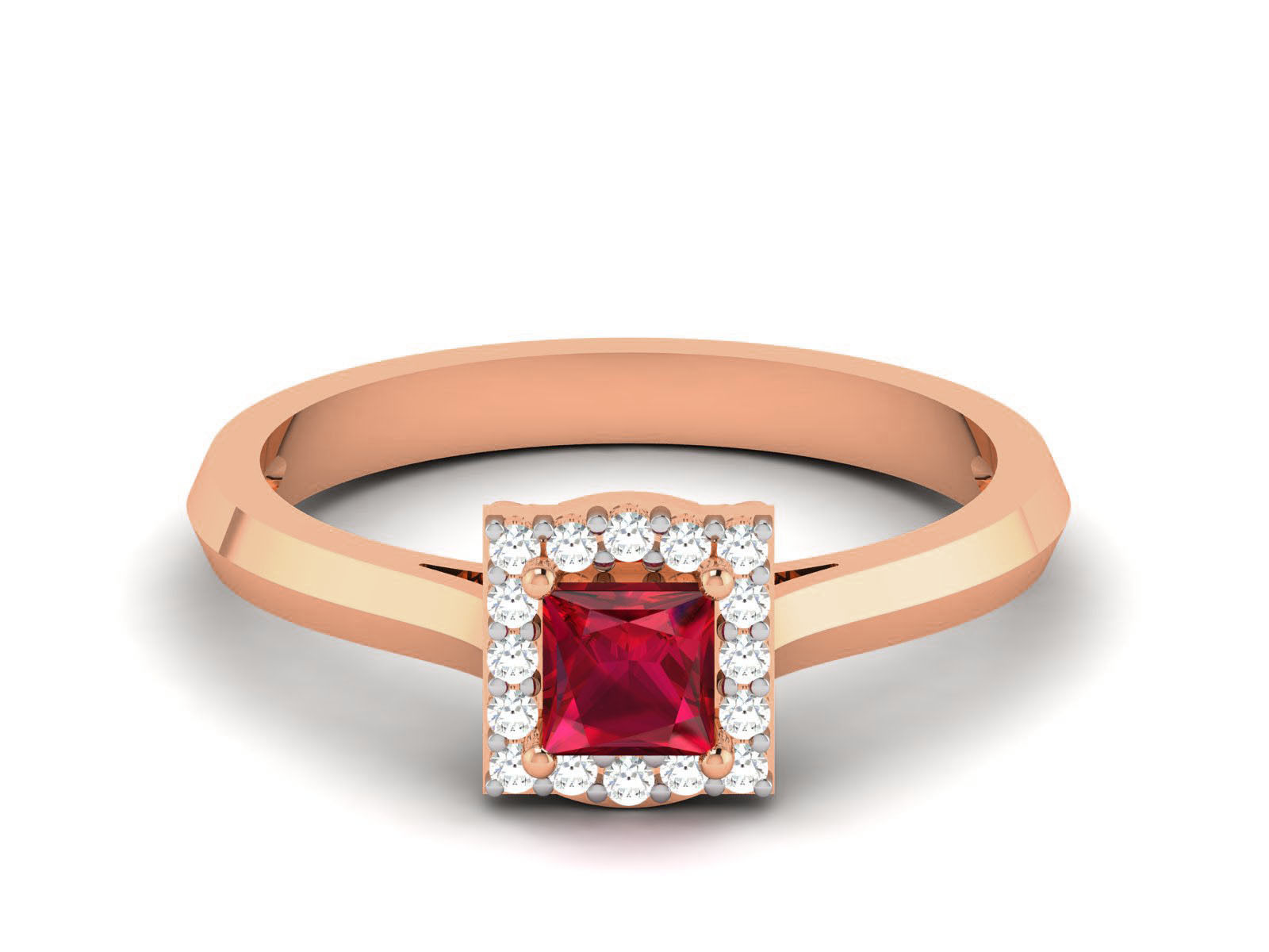 Women Solitaire Ring 3dm render details 3D print model_16