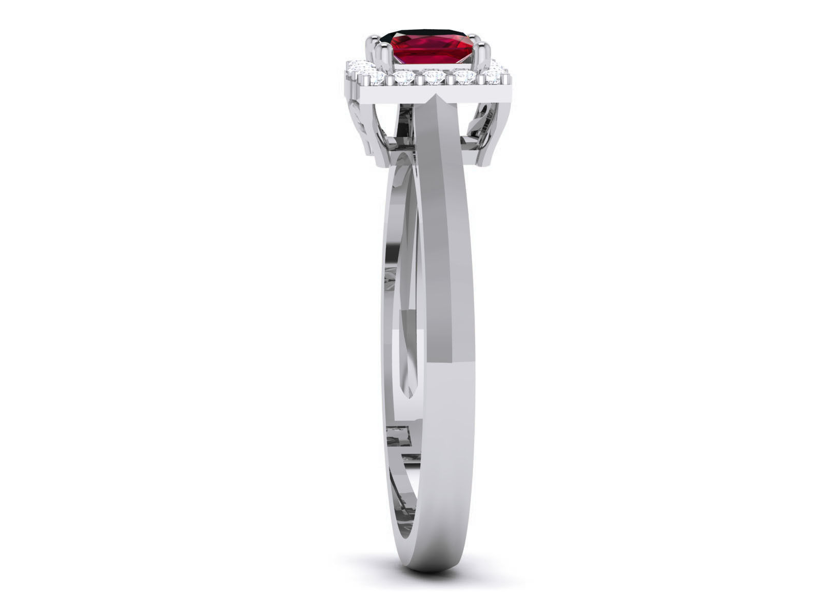 Women Solitaire Ring 3dm render details 3D print model_13