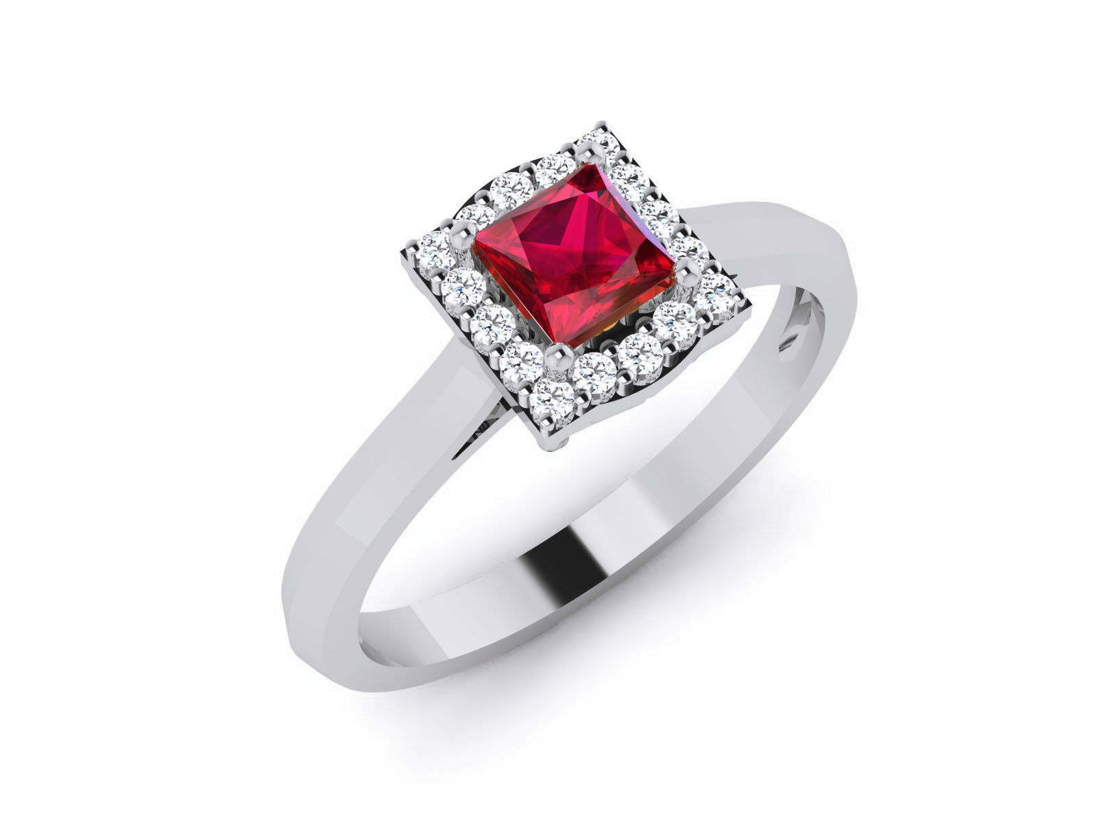 Women Solitaire Ring 3dm render details 3D print model_2