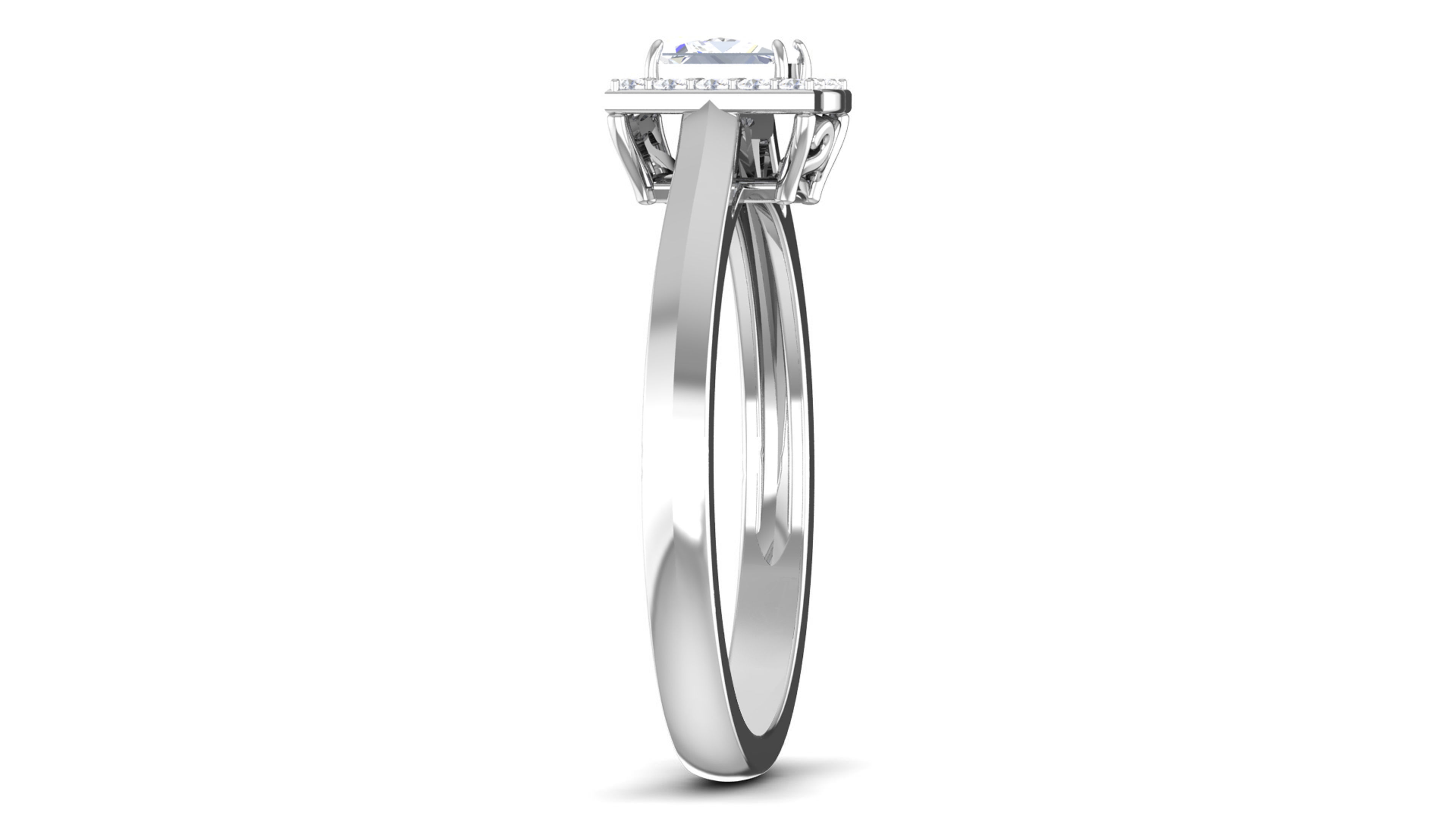 Women Solitaire Ring 3dm render details 3D print model_6