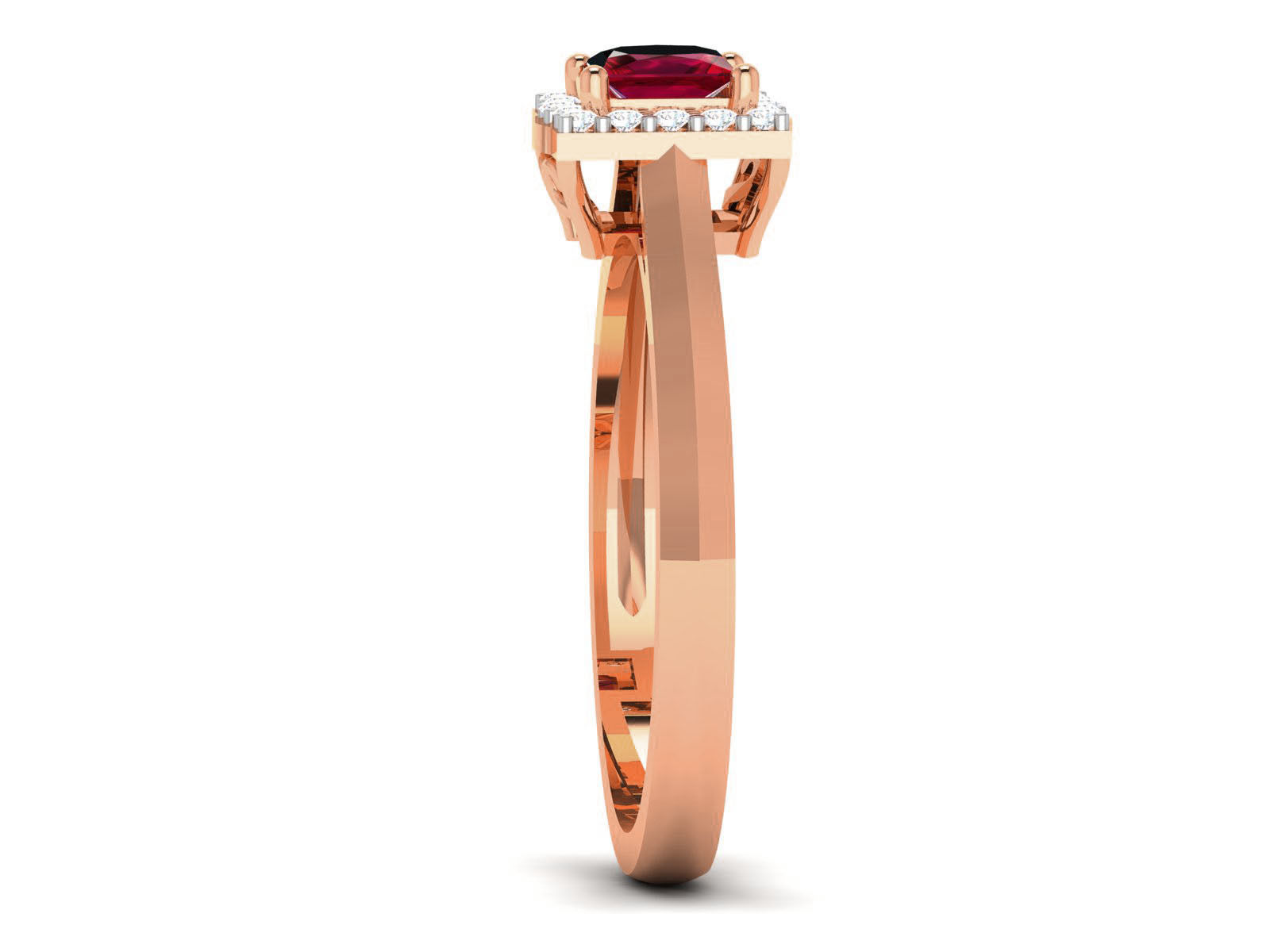 Women Solitaire Ring 3dm render details 3D print model_12