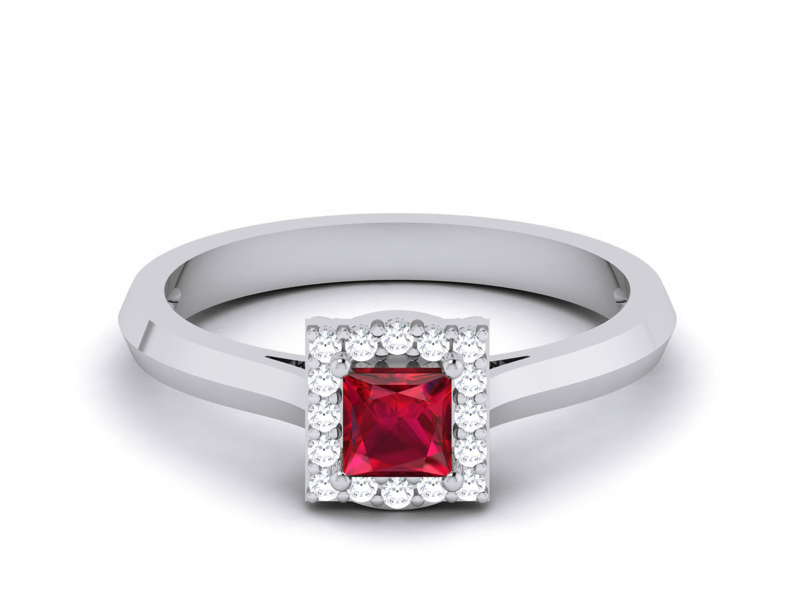 Women Solitaire Ring 3dm render details 3D print model_15