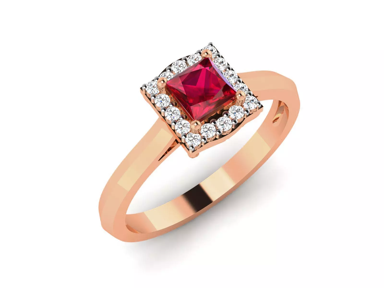 Women Solitaire Ring 3dm render details 3D print model_0