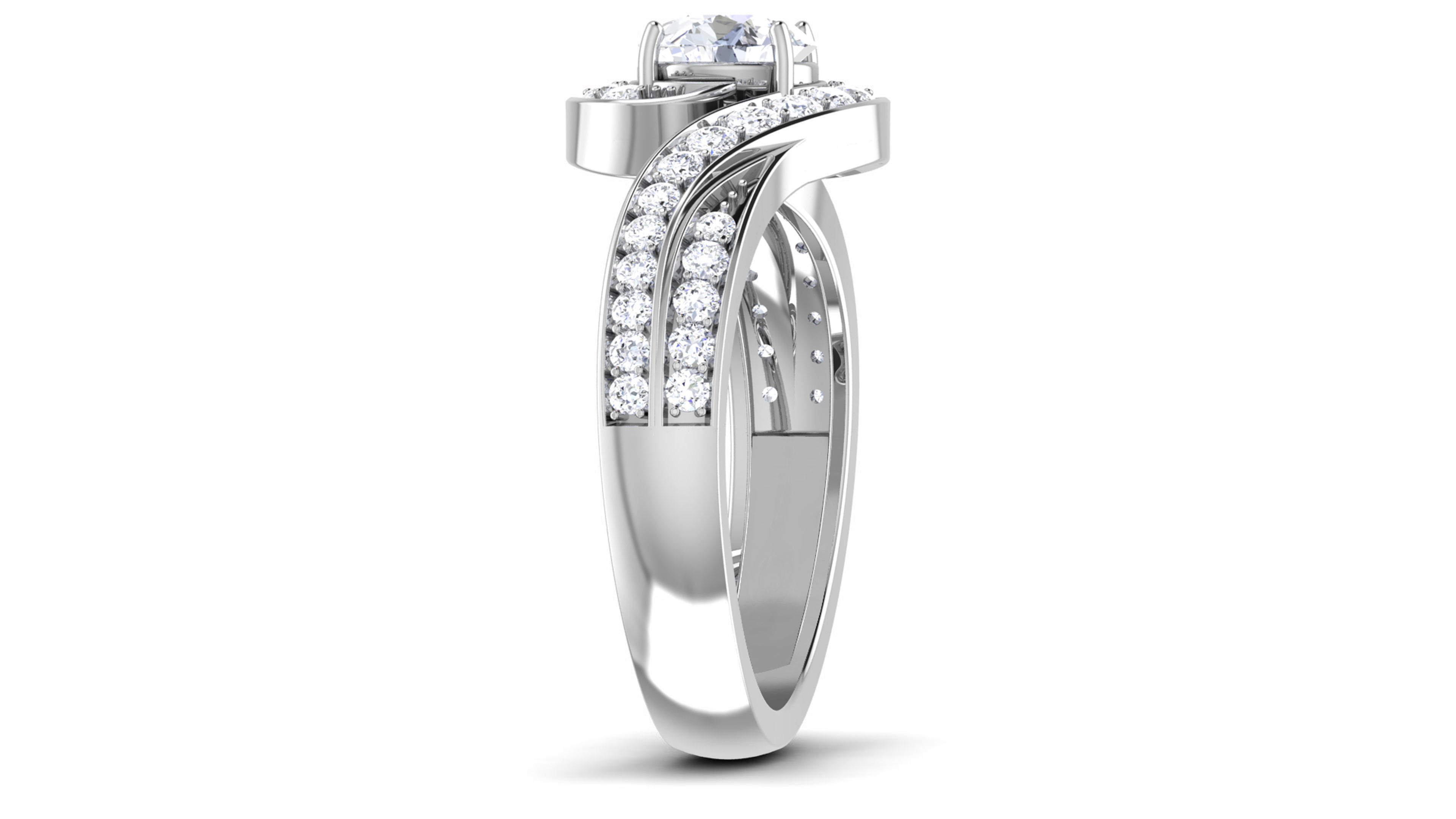 Women Solitaire Ring 3dm render details 3D print model_6
