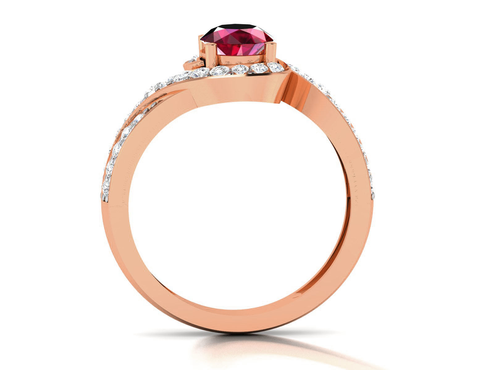 Women Solitaire Ring 3dm render details 3D print model_10