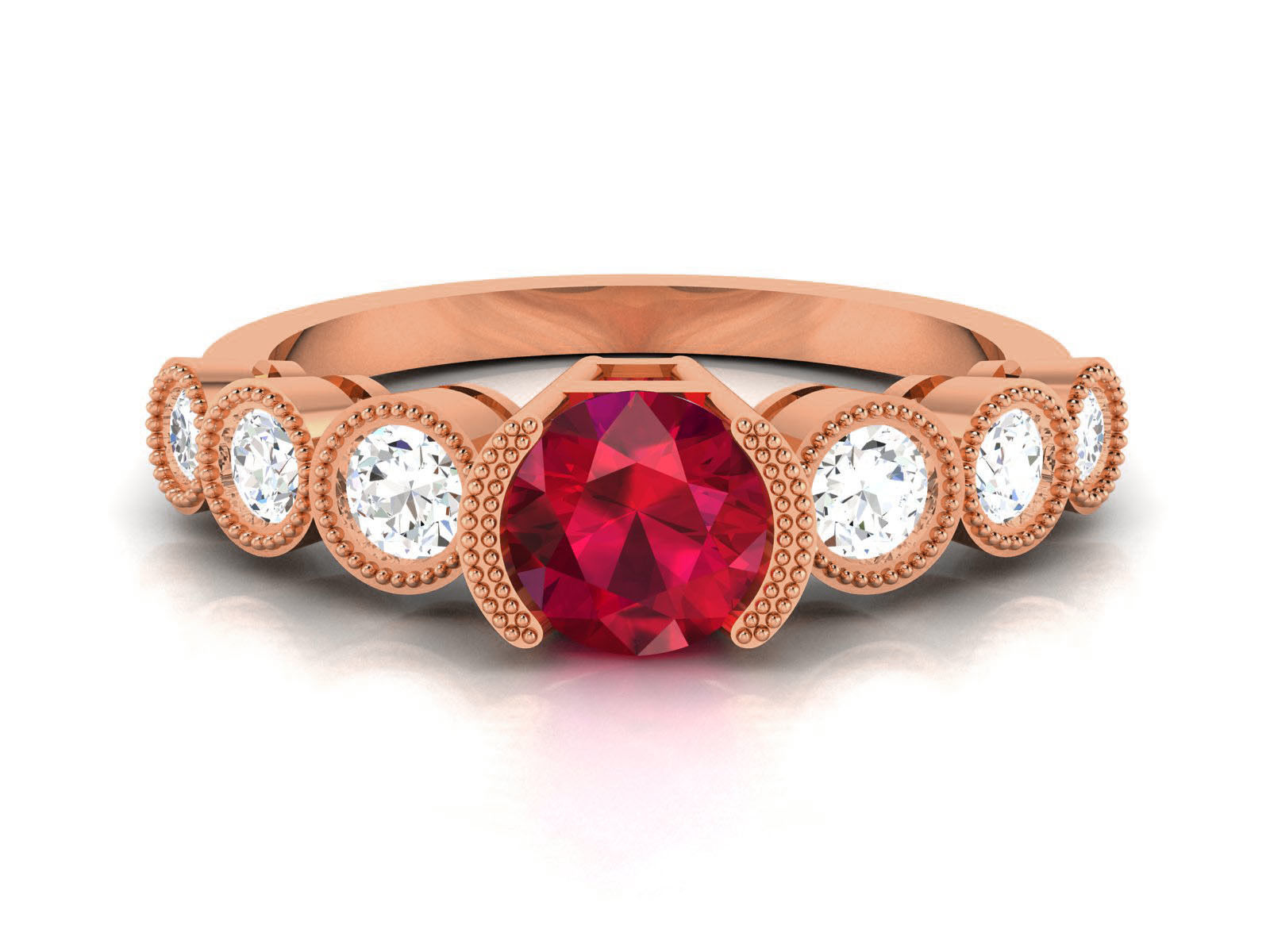 Women Solitaire Ring 3dm render details 3D print model_16