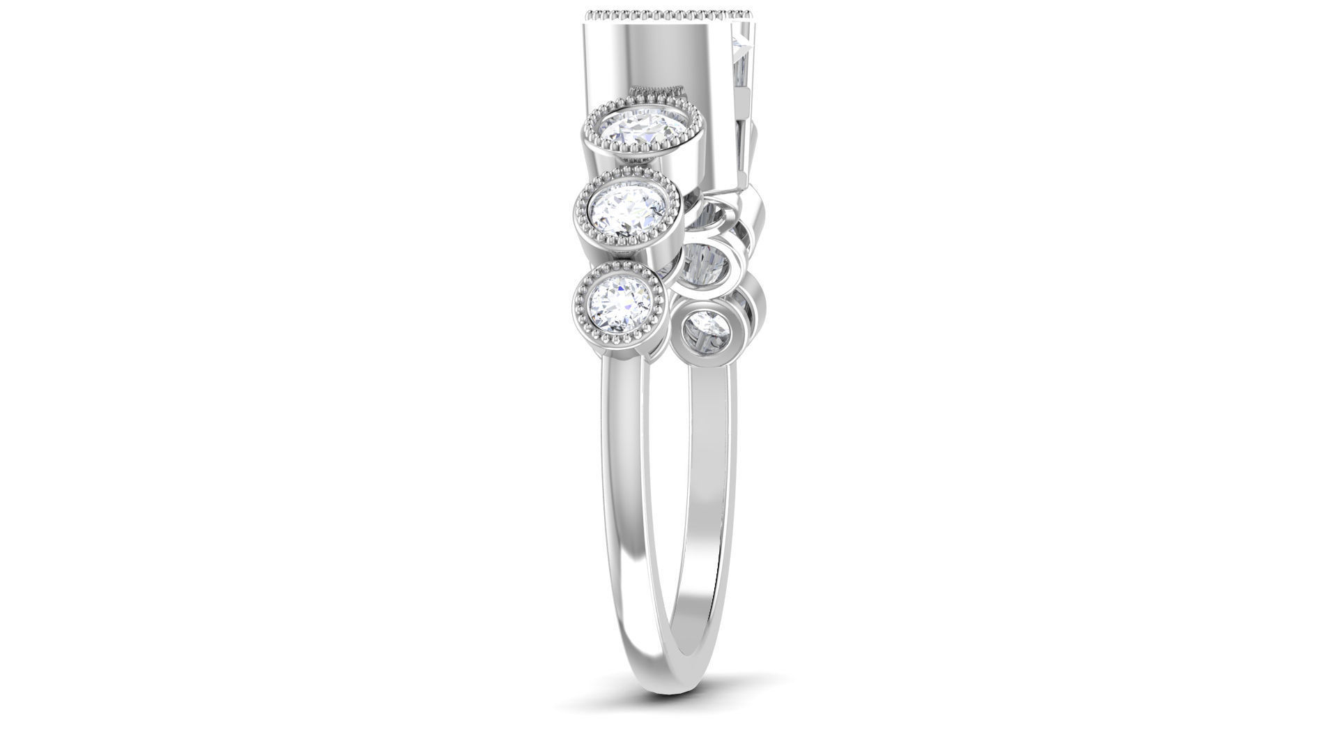 Women Solitaire Ring 3dm render details 3D print model_6