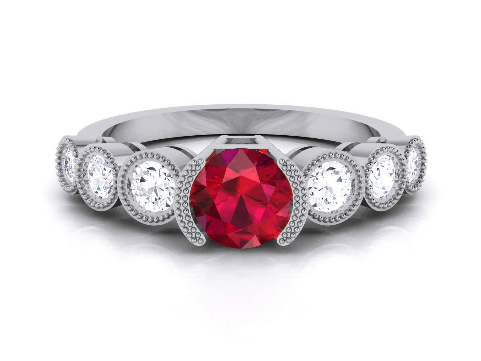 Women Solitaire Ring 3dm render details 3D print model_15