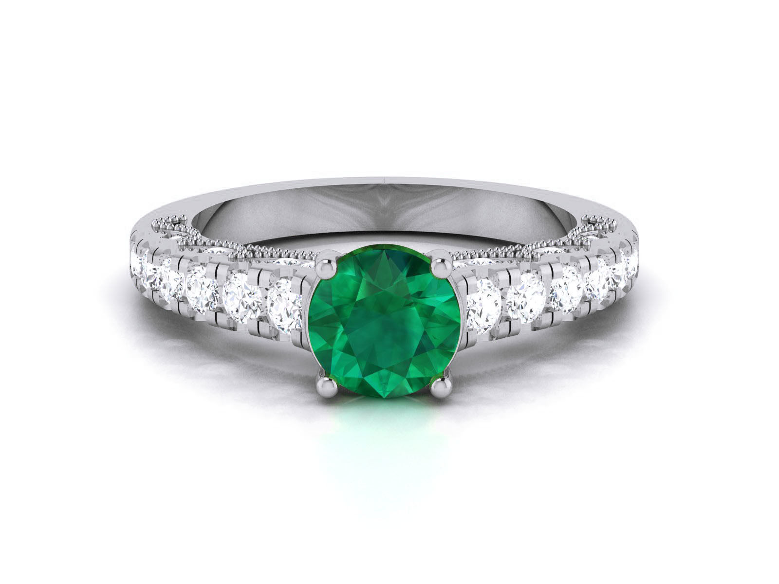 Women Solitaire Ring 3dm render details 3D print model_16