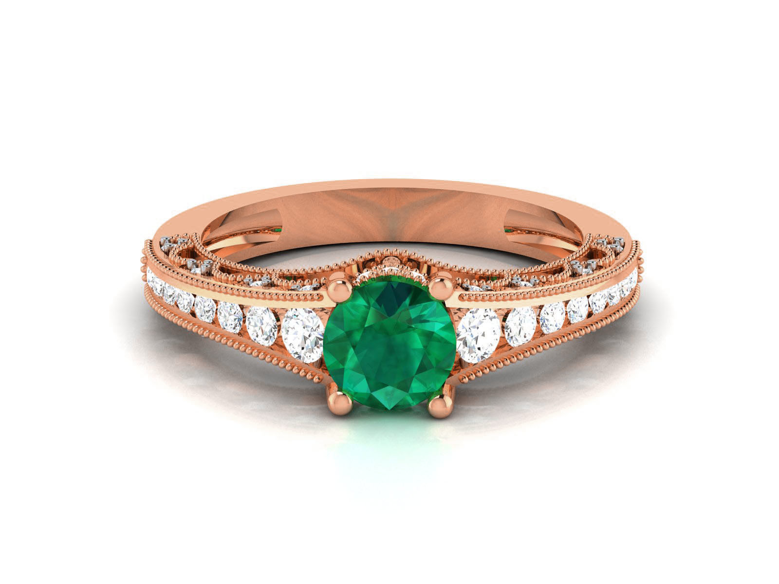 Women Solitaire Ring 3dm render details 3D print model_16