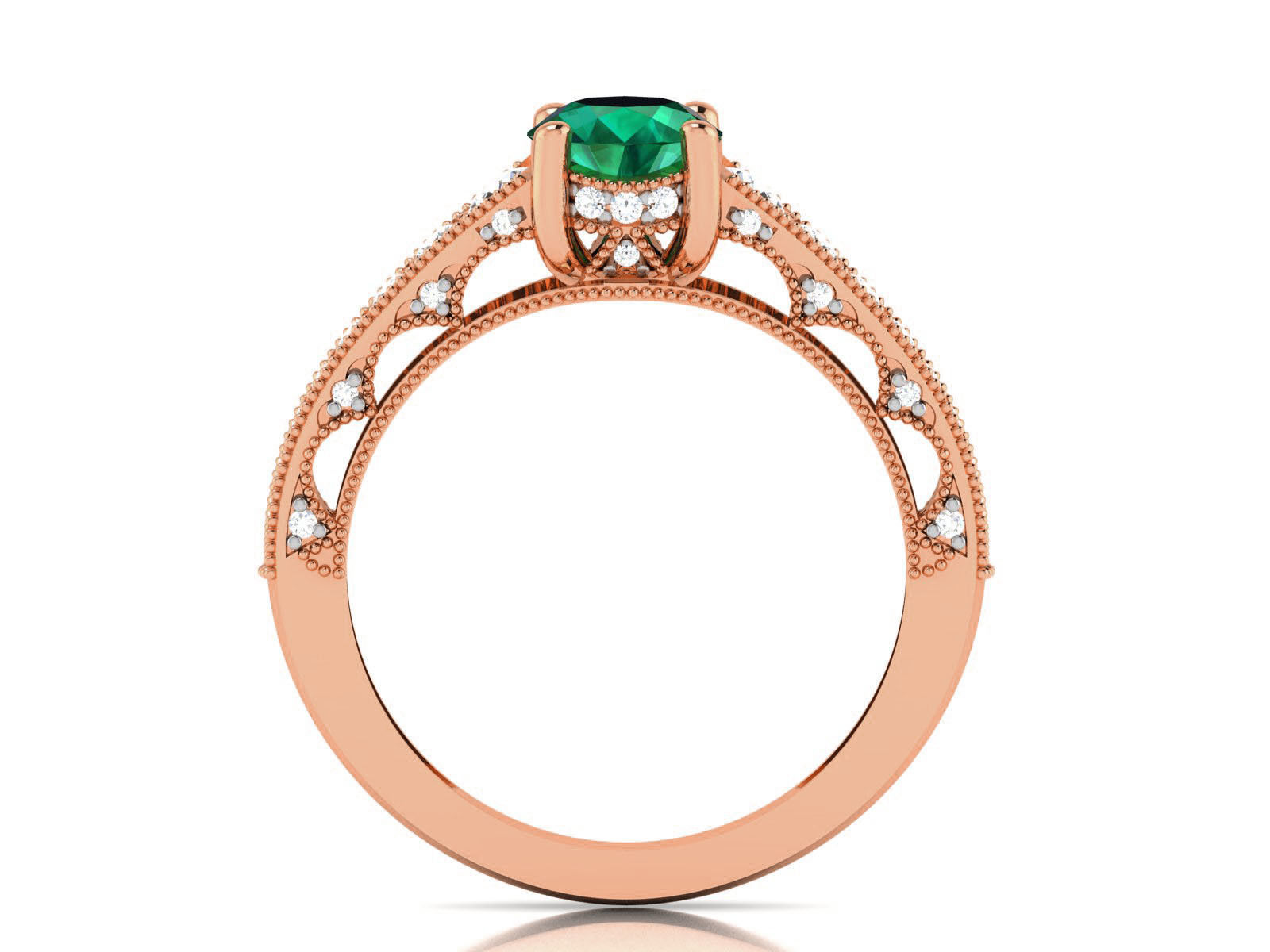 Women Solitaire Ring 3dm render details 3D print model_9