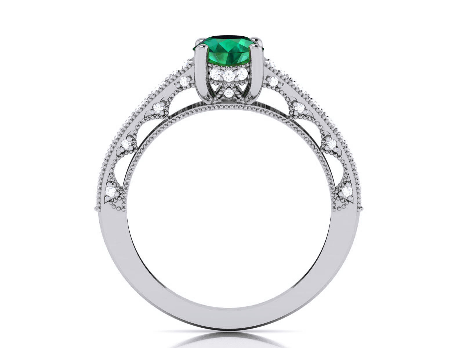 Women Solitaire Ring 3dm render details 3D print model_8