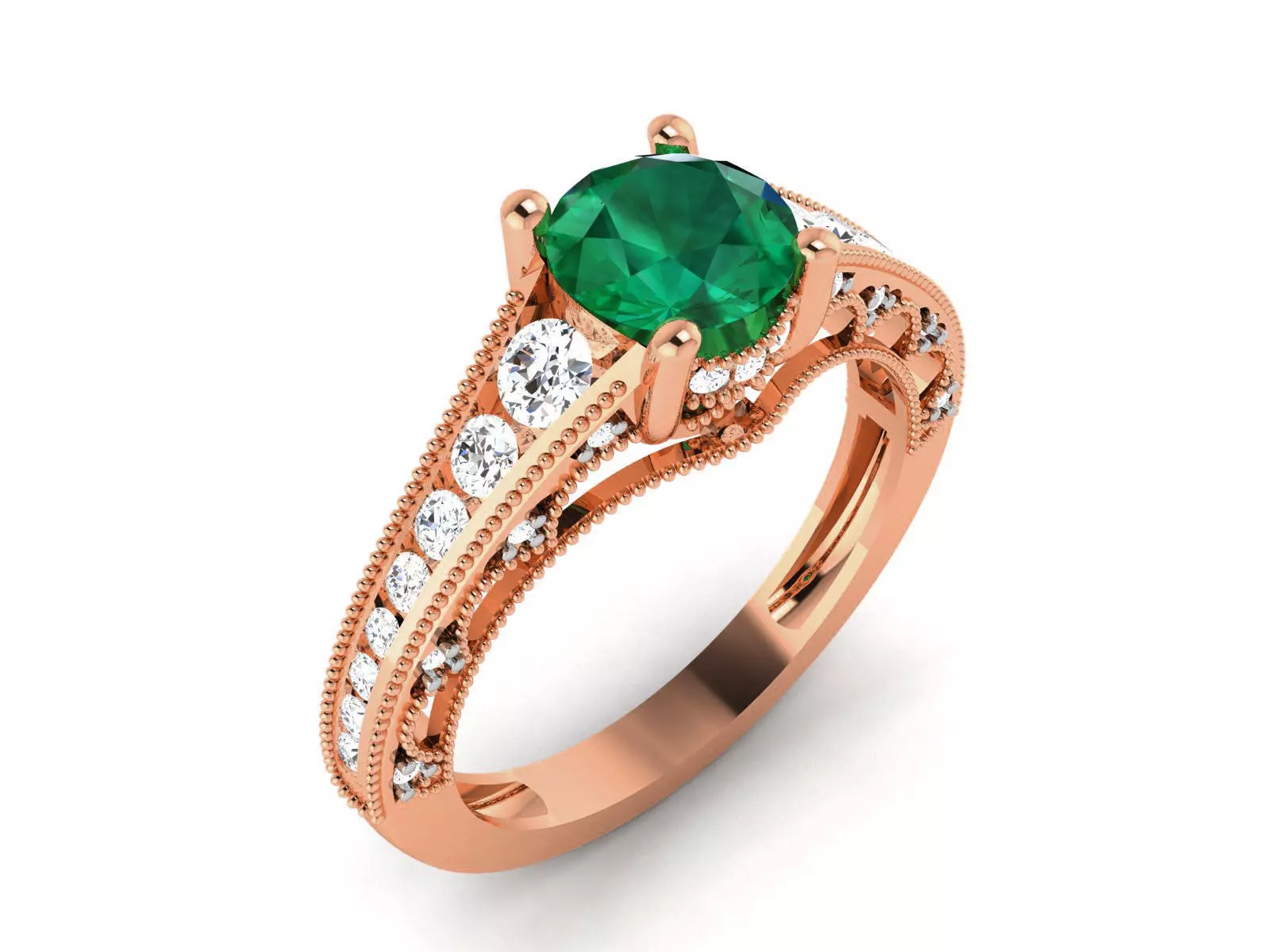 Women Solitaire Ring 3dm render details 3D print model_0