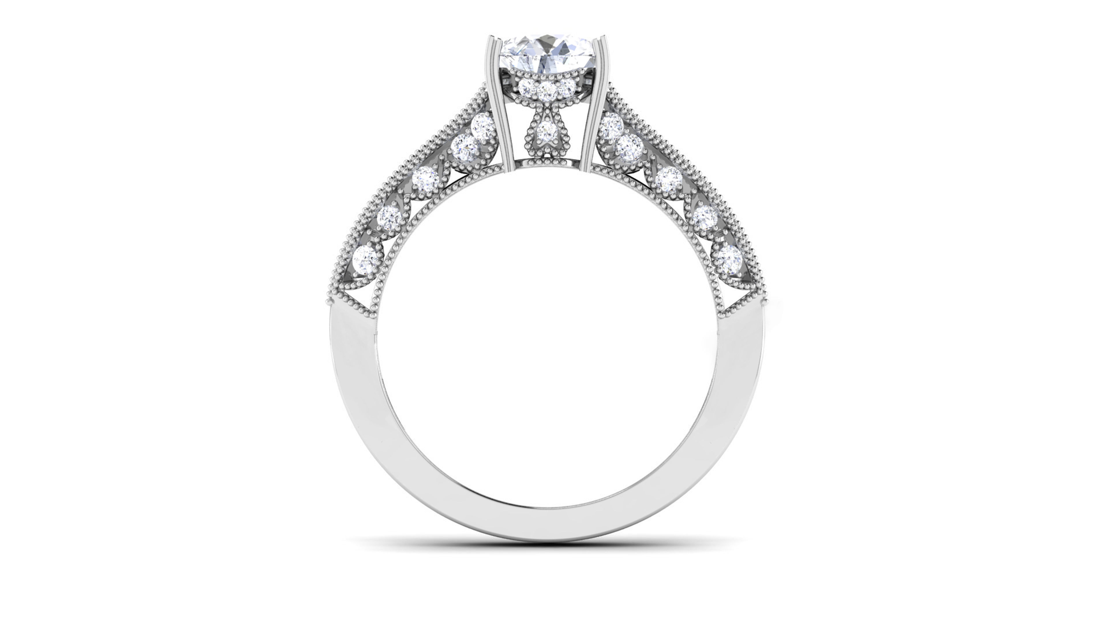 Women Solitaire Ring 3dm render details 3D print model_3