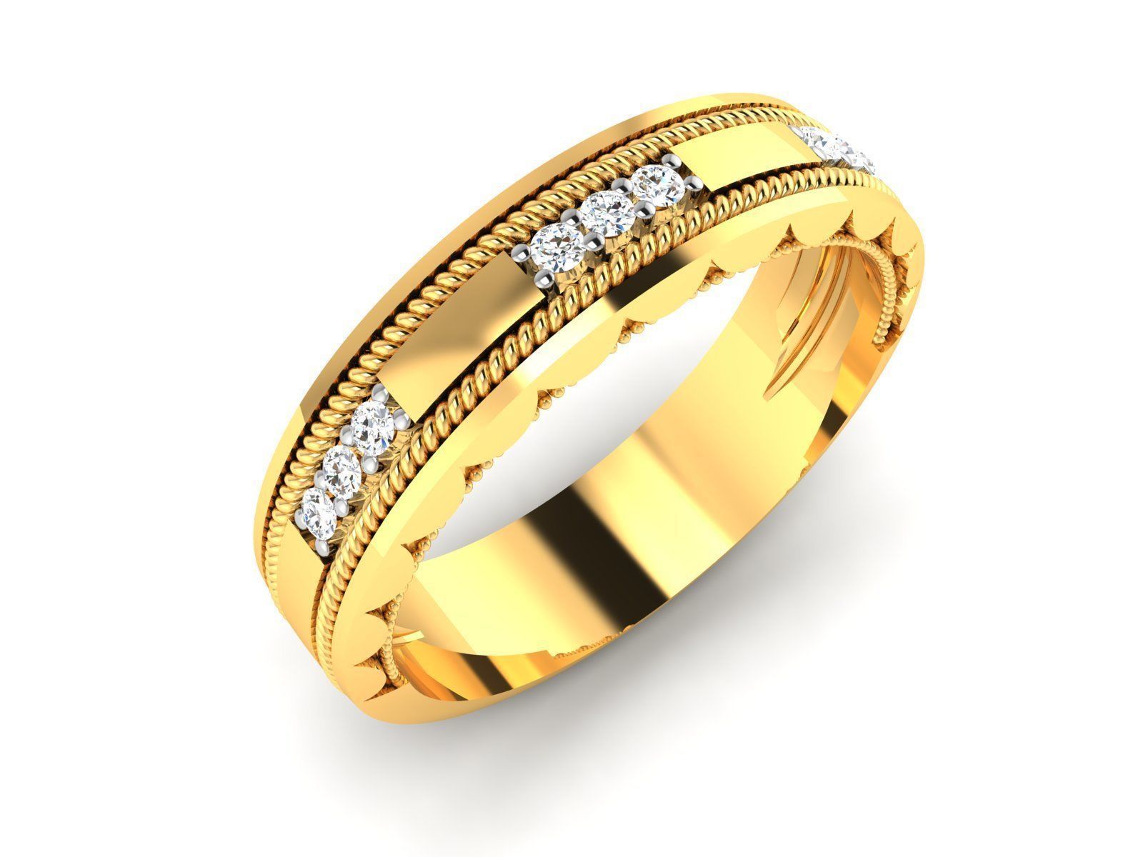Women Band Ring 3dm render details 3D print model_1