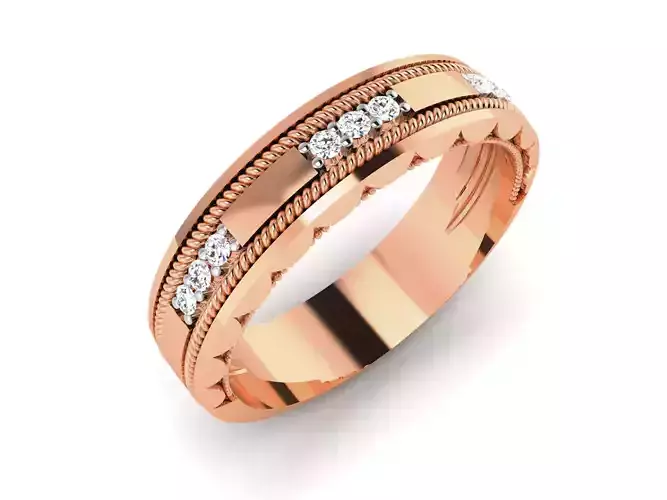 Women Band Ring 3dm render details