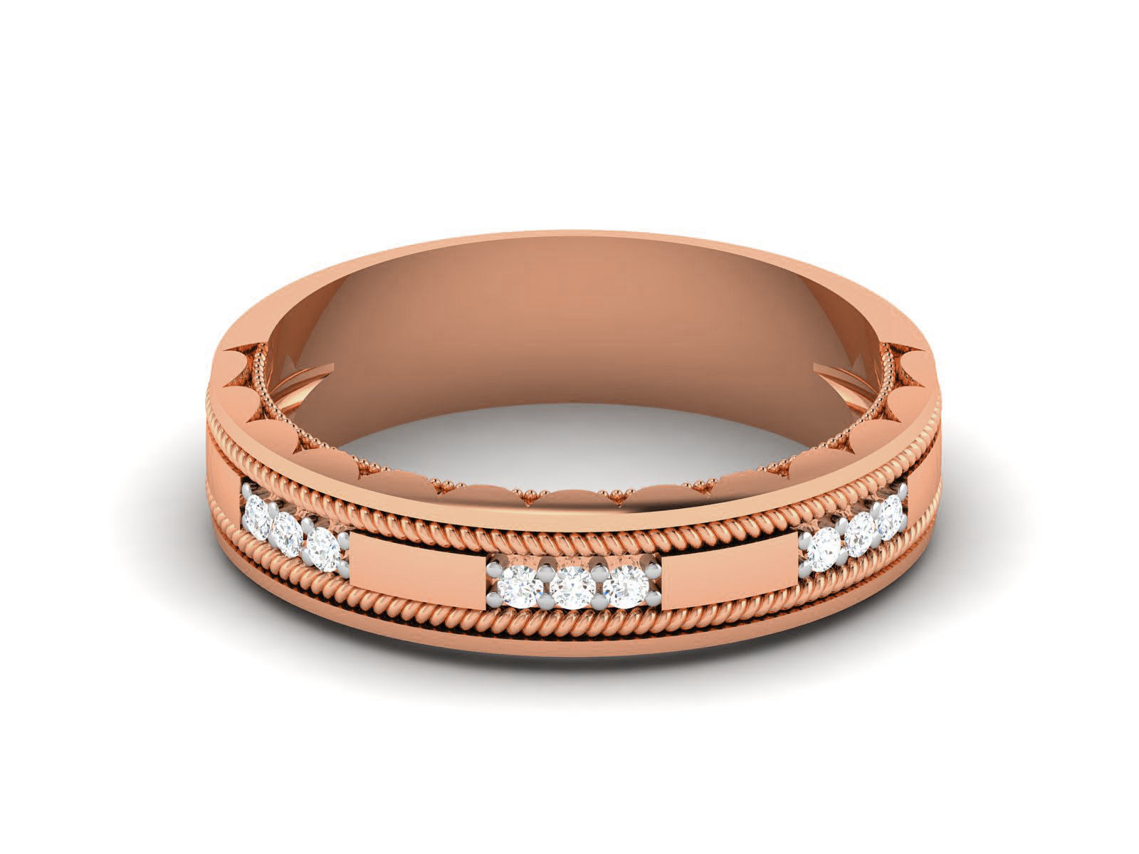 Women Band Ring 3dm render details 3D print model_12