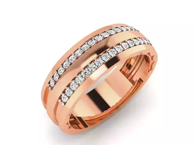 Women Band Ring 3dm render details