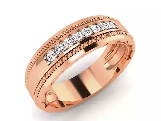 Women Band Ring 3dm render details