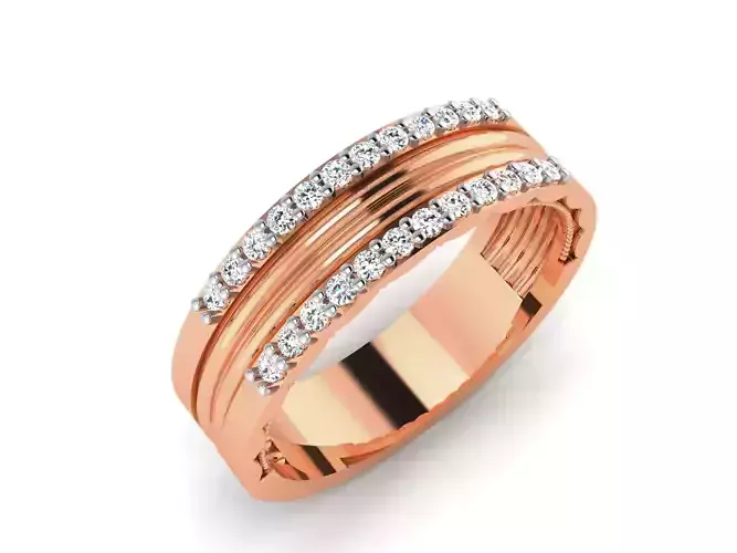 Women Band Ring 3dm render details